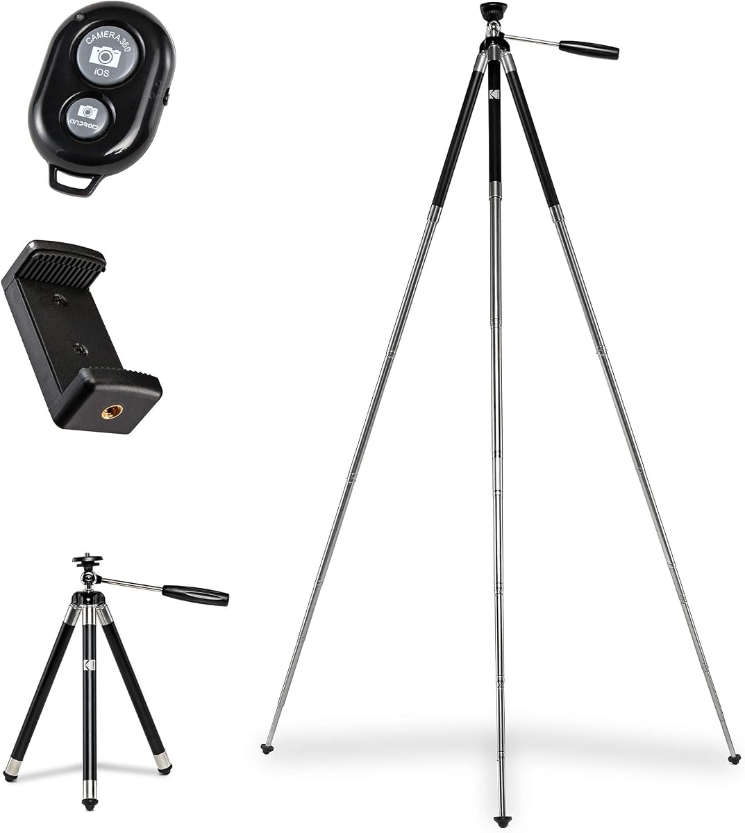 Trípode para cámara y teléfono KODAK PhotoGear de 42 pulgadas, control remoto Bluetooth