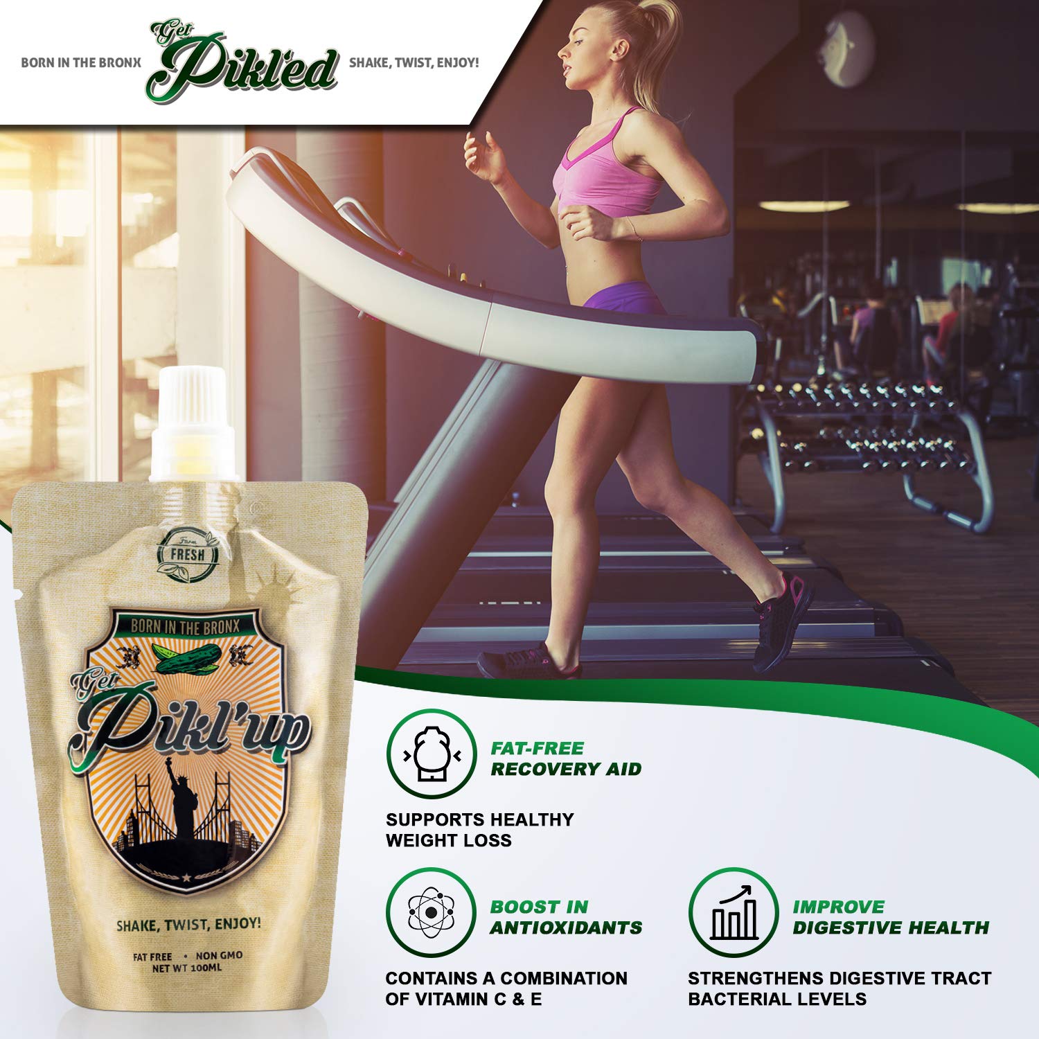 Kosher Pickle Juice Shots for Leg Cramps Electrolyte Solution Pickle