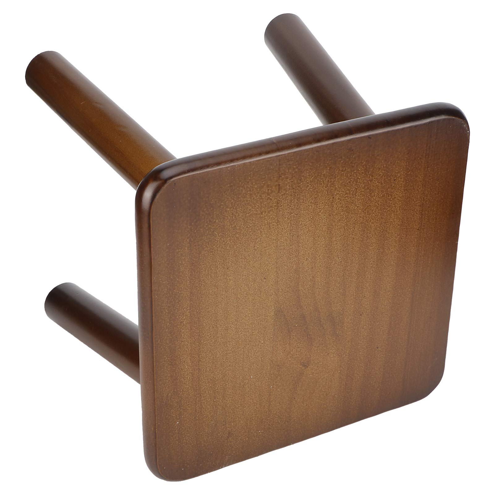 Generic Sgabello per Bambini Grazioso Panca in Legno Sgabello Stabile per Uso Domestico - Materiale in Pino per Soggiorno, Bagno (quadrato assemblato colore noce)
