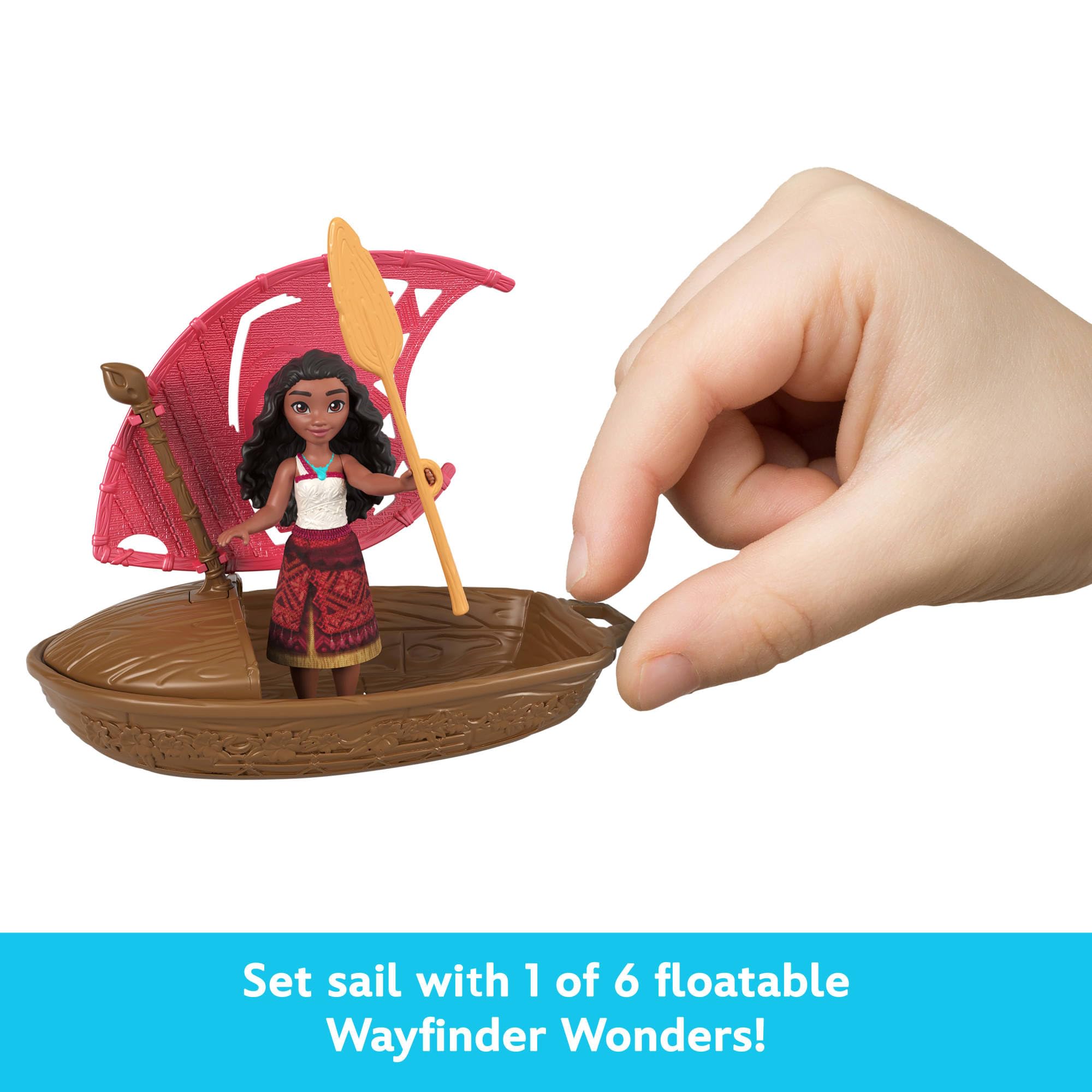 Mattel Disney Moana 2 Wayfinder Wonders Toy Set including Surprise Small Doll, Canoe & Accessory - Image 2
