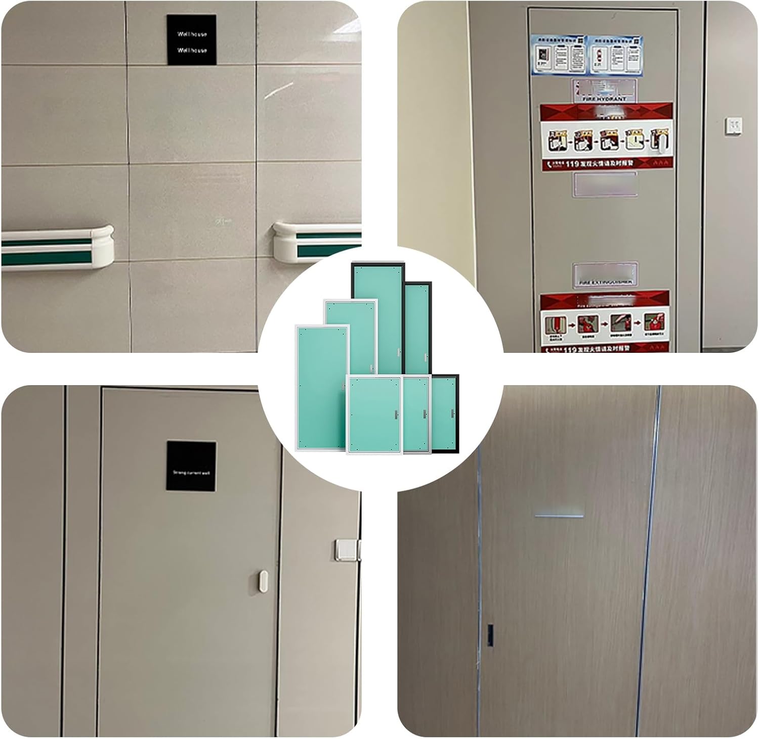 Large Flush Mounted Access Door Magnetic Drywall Access Door with Galvanised Panel Home/Hotel/Office/Restaurant Air Conditioner Outdoor Unit Inspection Port(70x80cm/28x32in)