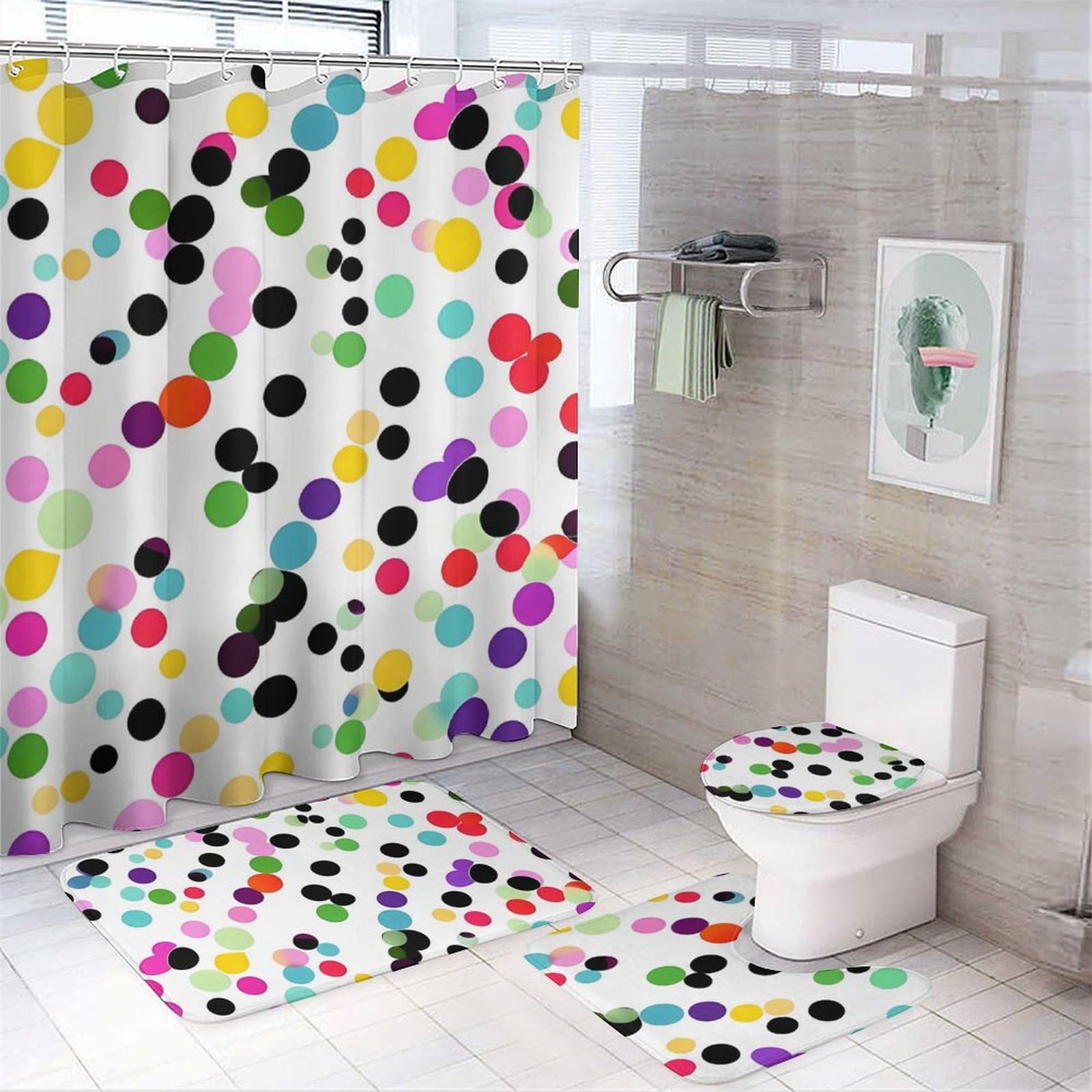 Ensemble de 4 pièces antidérapant pour éviter les glissades sur le sol de la douche