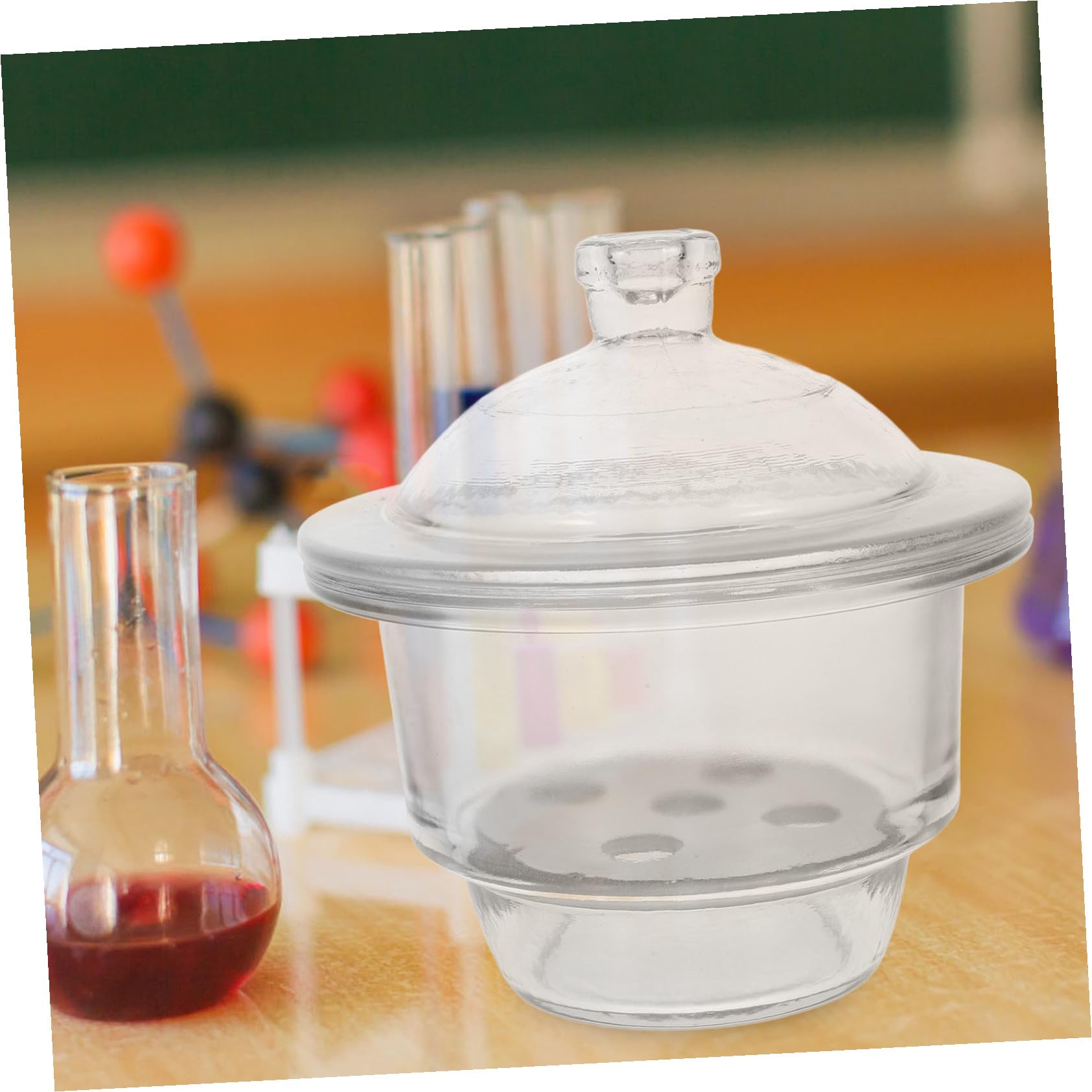 ULTECHNOVO Secadora al Vacío de Vidrio para Laboratorio 150 Mm, Botella Desecadora Química Resistencia Corrosión, Frasco Secador Durable para Uso Científico Industrial