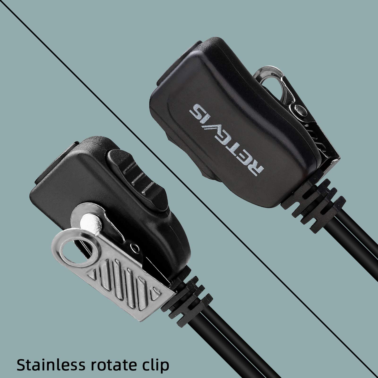 Retevis EEK012 Regulowany Zestaw SłUchawkowy W KształCie Litery D Z Mikrofonem PTT Kompatybilny Z Radiotelefonem Kenwood Baofeng UV5R 888s Retevis RT24 RT27 Zestaw SłUchawkowy Walkie Talkie (1 Szt.)