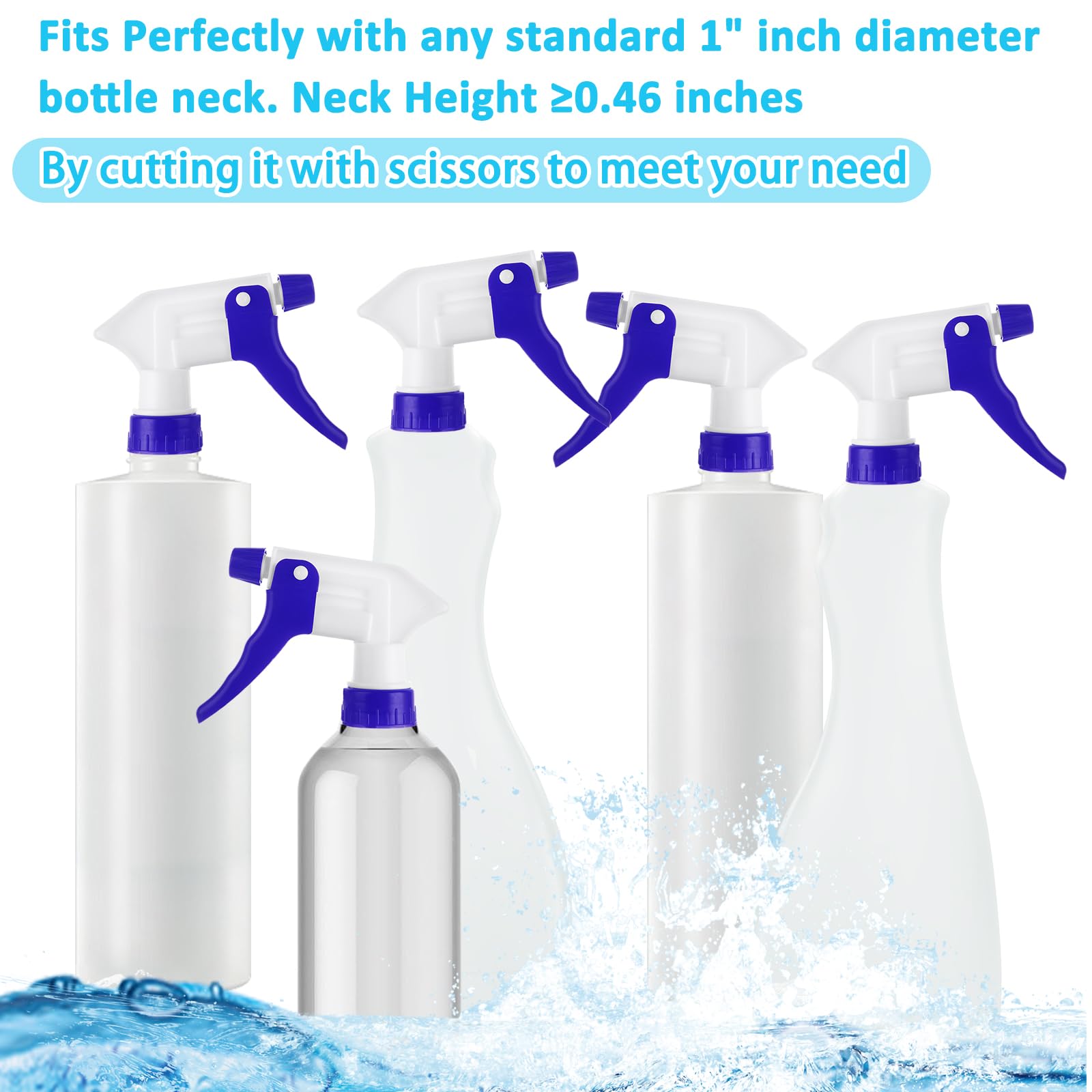 YAYODS 50 Stück Sprühflaschendüsen-Ersatz, robuste Sprühdüsen für 227 ml, 473 ml, 907 ml Flaschen für Hausreinigung, Gartenarbeit