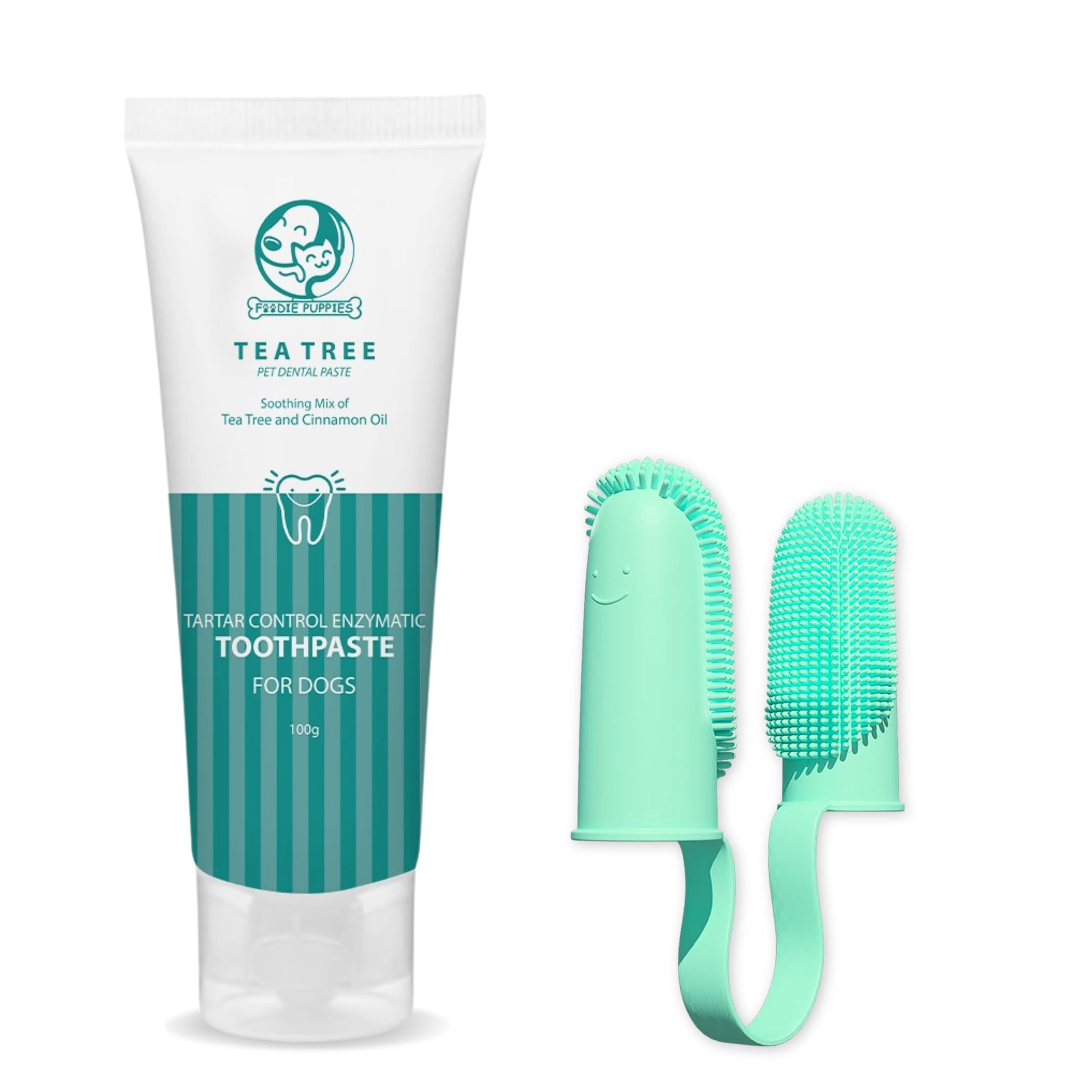 Foodie Puppies Dental Care Kit for Dogs and Cats - (Couple Toothbrush & Tea Tree Toothpaste, 100gm) | Tartar Control Enzymatic Toothpaste I Soft Bristle Toothbrush for Easy Dental Care of Small Pets-image-35