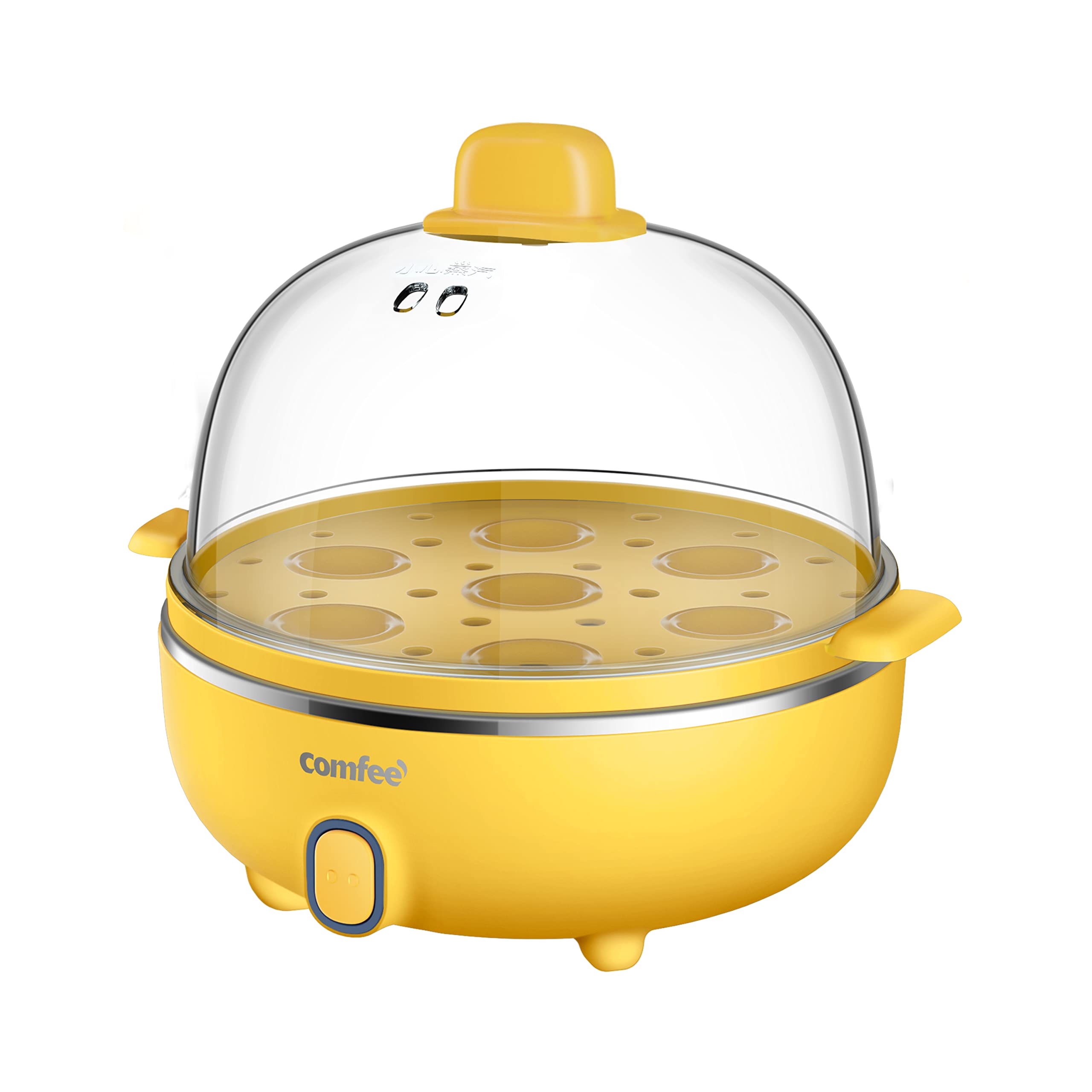 Comfee' Cuecehuevos MZ-ZG16E101A2, 7 huevos, capacidad 0,3 l, amarillo