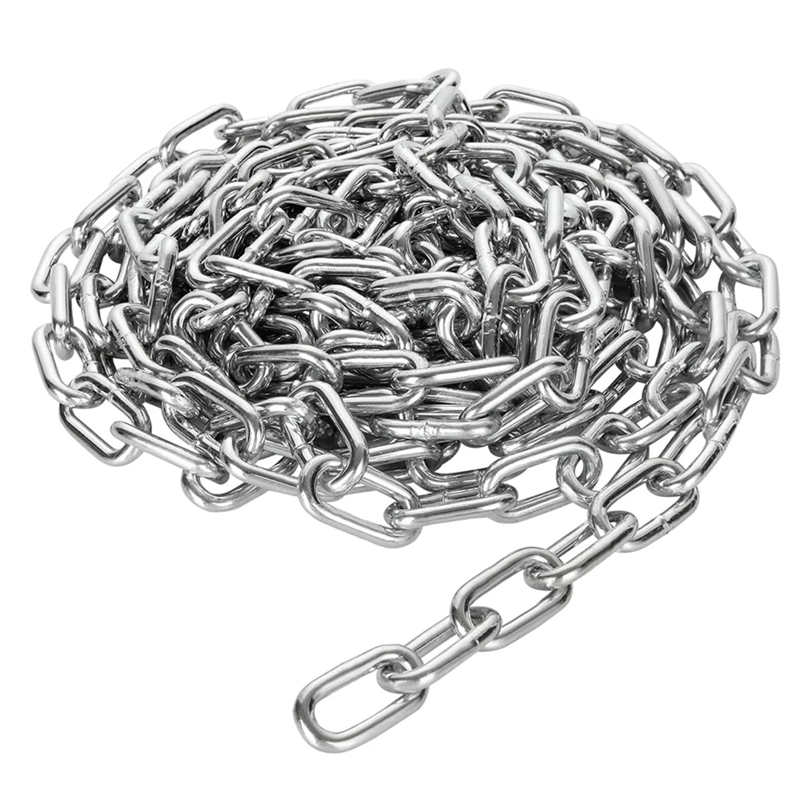 Cadena Acero Inox Cadena de eslabones largos/cortos acero inoxidable 304 marino soldado altamente pulido 1,2-10mm diámetro for levantar línea ropa for mascotas(304 Long Link-1M,5.0mm)