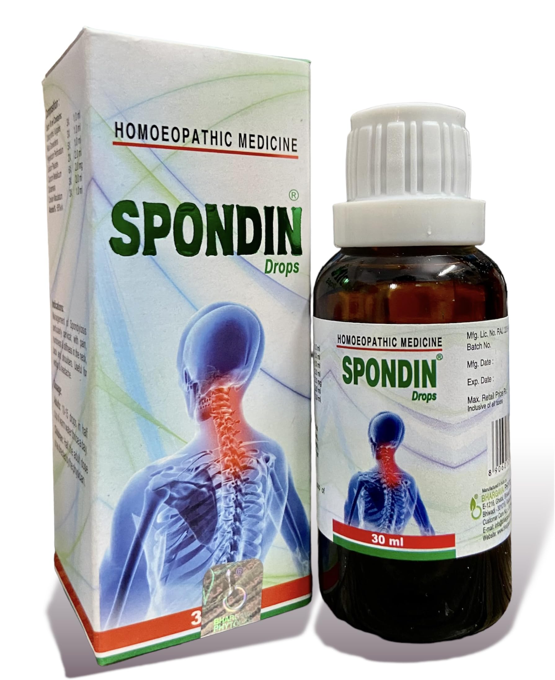 KRIG'S Spondin Drops Bhargava 30Ml - Pain_Relief - Set Of 1 Bottle