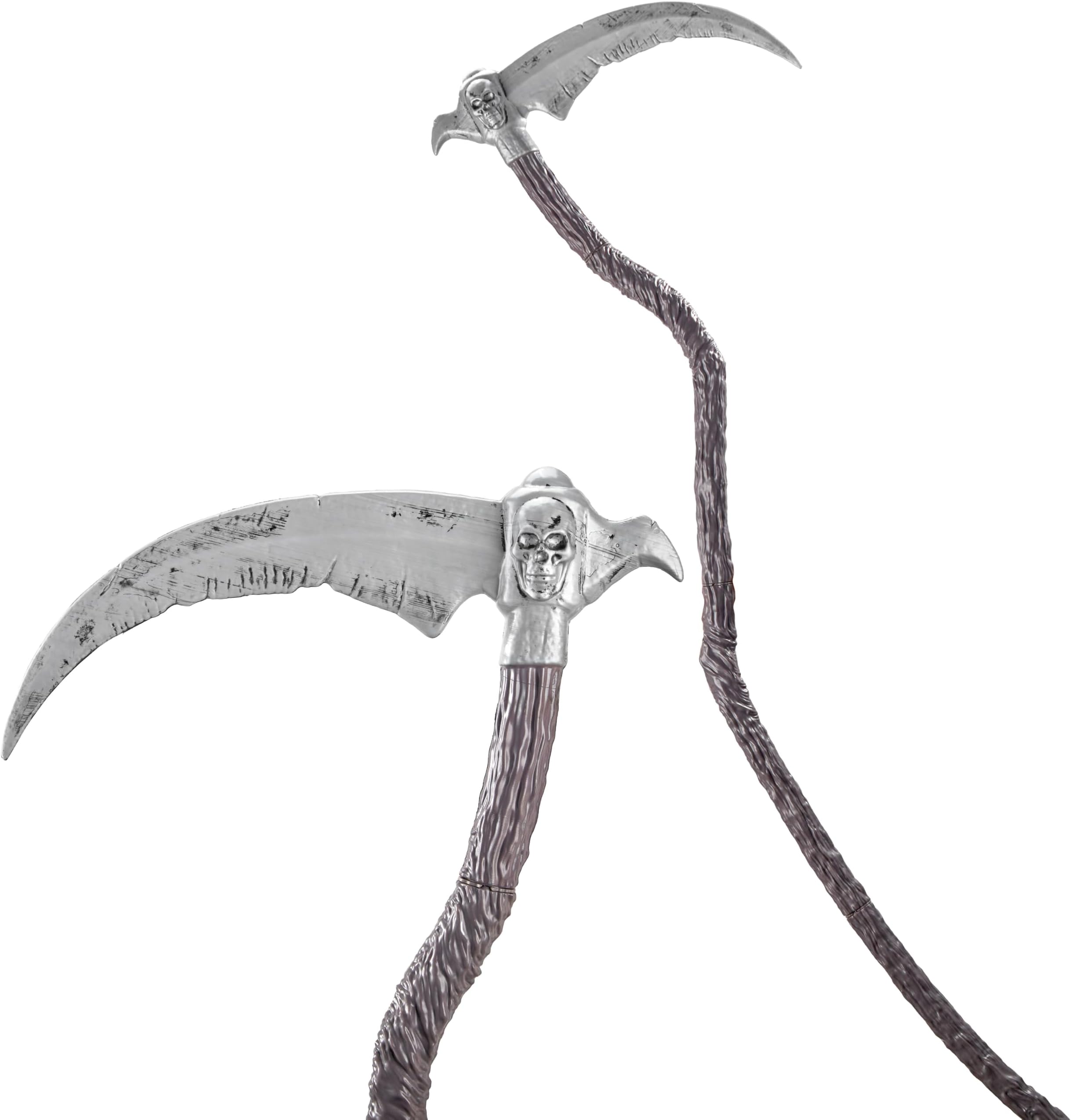Spooktacular Creations Grim Reaper Scythe Prop, Grim Reaper Faux Scythe Blade Weapon Costume, Sickle Toy Accessories for Adult or Kids, Halloween Dress Up Party Black