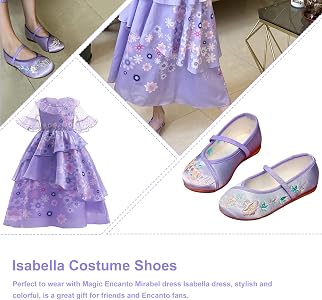 Encanto Mirabel Isabela Madrigal vestido para crianças, roupas de manga Encanto Mirabel Isabela Madrigal vestido para crianças, roupas de manga