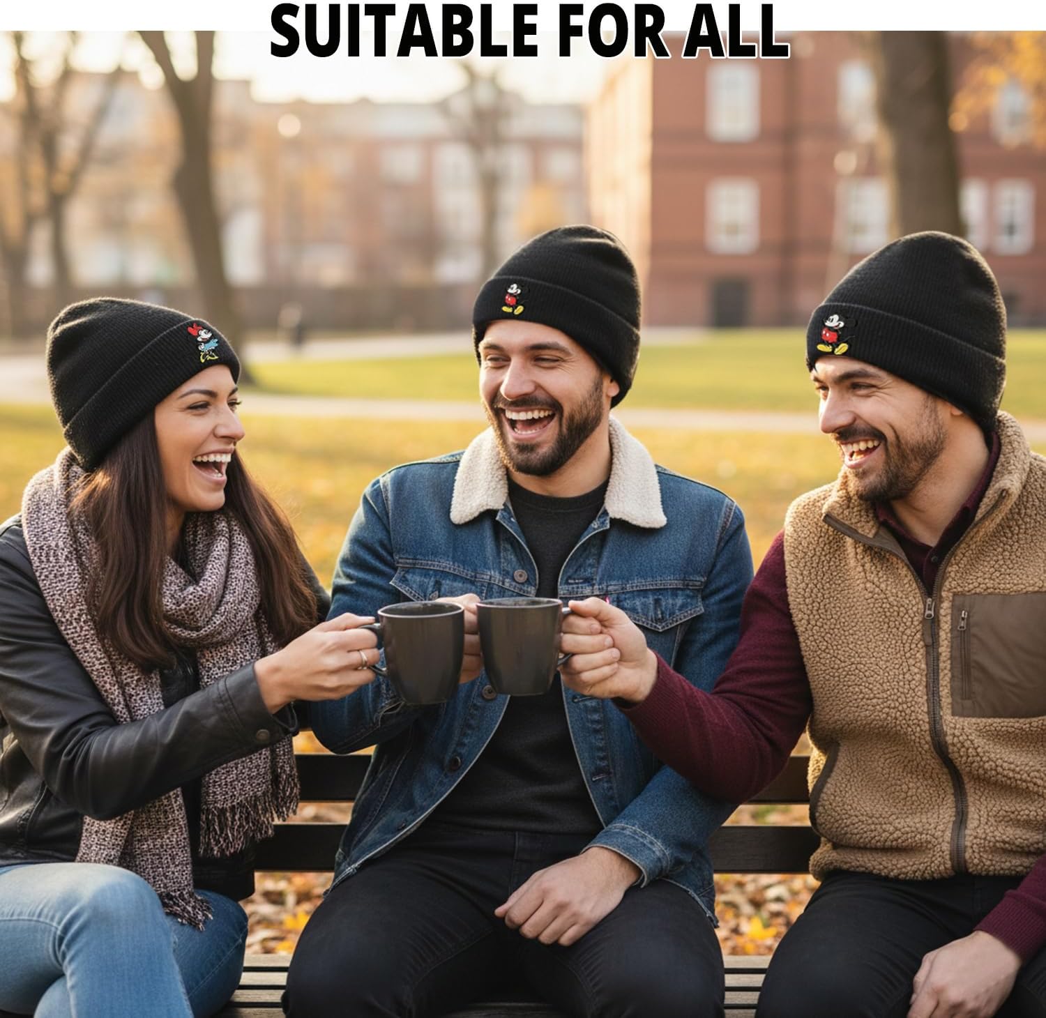 Disney Mens Disney Mickey Mouse Knit Light Winter Beanie Hat for Men - Image 8