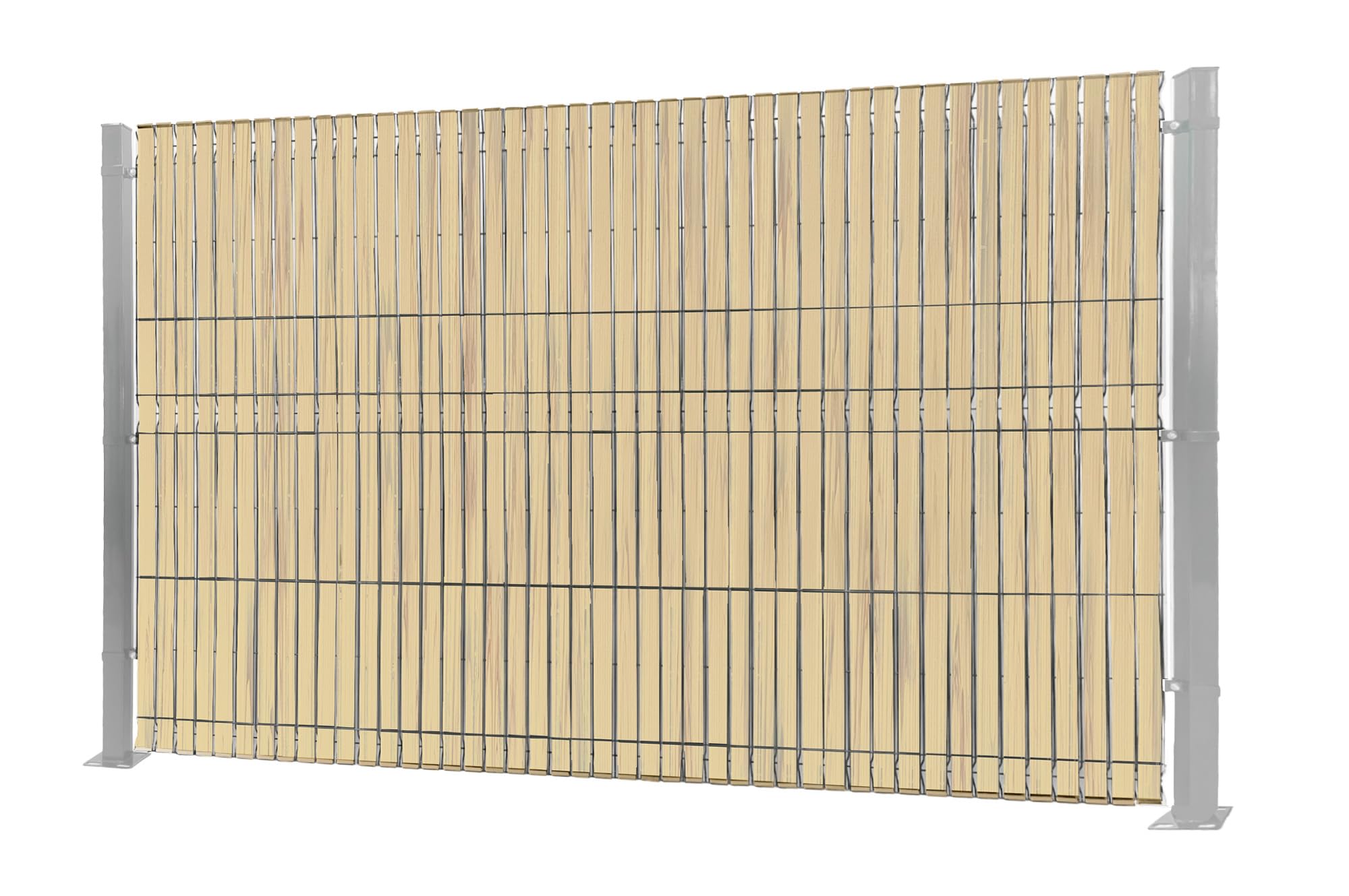 CASANOOV – Kit de lamelles occultantes PVC souple BALDO L.400m x l.4,6cm – Beige RAL1001 – 800 clips inclus – Brise-vue flexible pour clôture rigide – Installation rapide et protection anti-UV