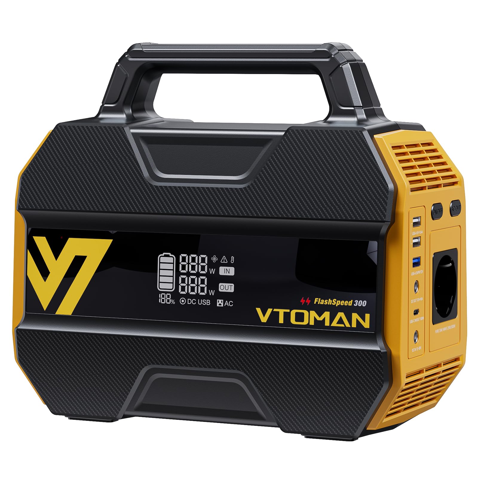 VTOMAN FlashSpeed 300 Tragbare Powerstation – 300W (600W Spitze), 230Wh