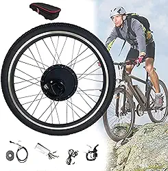 Kit de conversão de bicicleta elétrica, kit Ebike 48V 1000W, 20" 24" 26" 27,5" 28" 29", roda traseira, motor de cubo sem engrenagem sem escova, kit de conversão Ebike, 26 polegadas, 48/1000W