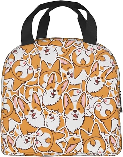 Miniatura 3 de Corgi - Lonchera aislada para perros, reutilizable, para adolescentes, niñas, mujeres, hombres, escuela, picnic, oficina, trabajo