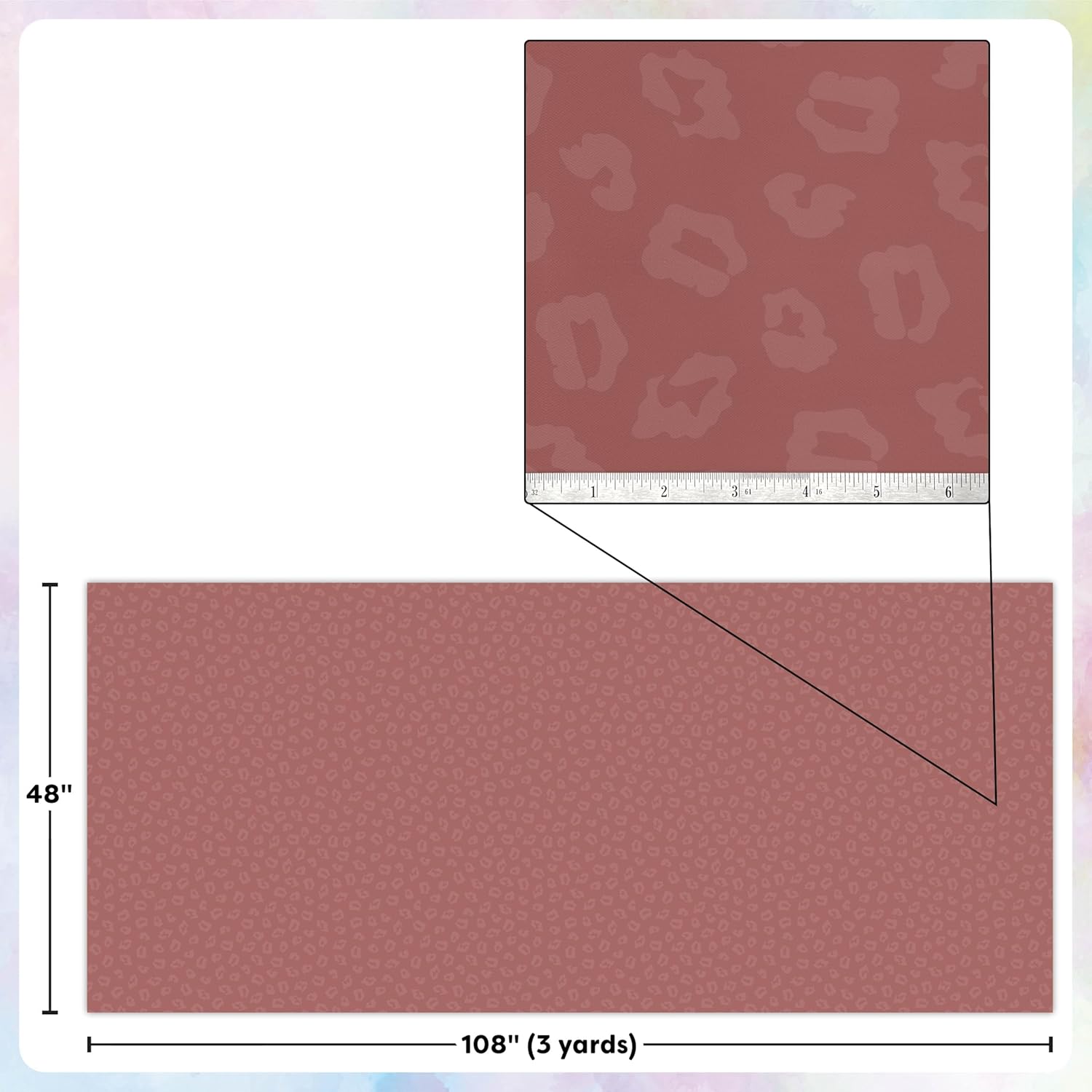 Teacher Created Resources Wonderfully Wild Deep Rose Creative Class Fabric for Classroom Bulletin Boards, Pillows, Curtains, and Crafts