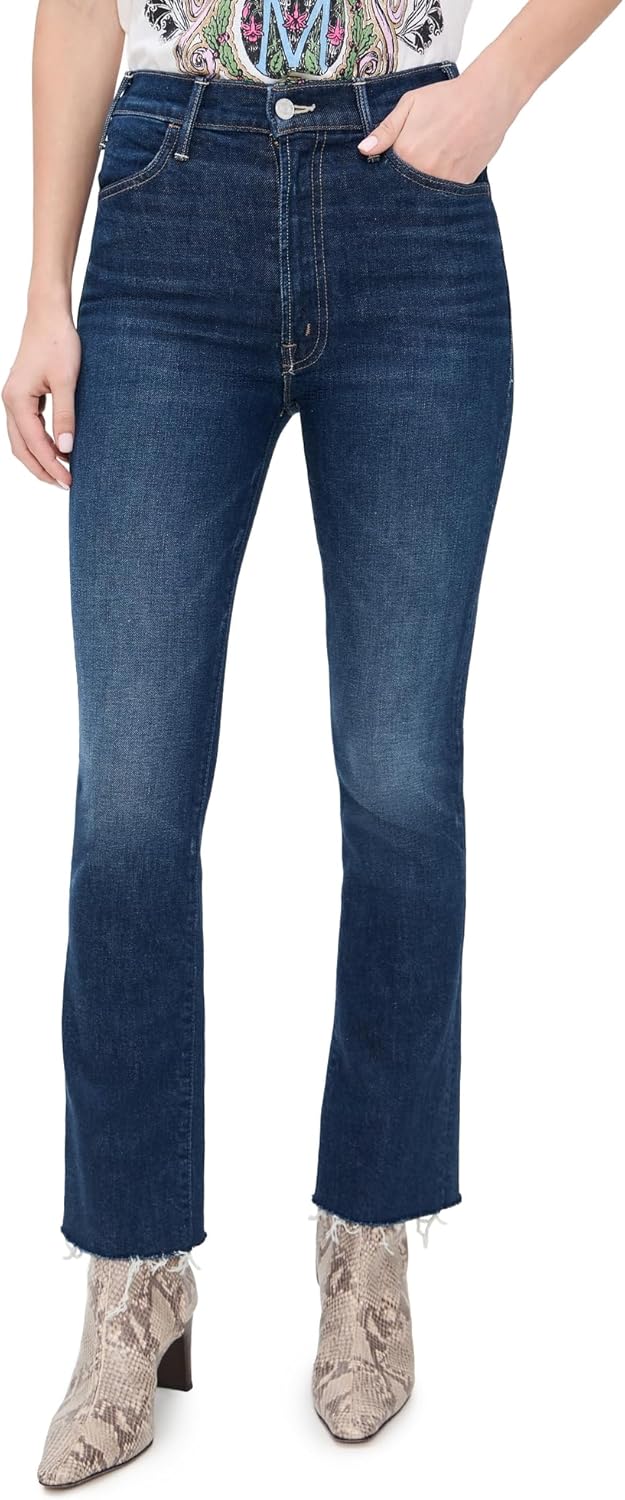 MOTHER Women's The Hustler Flood Fray Jeans