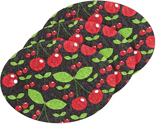 MAOBLYR Quick Absorption Household Cleaning Sponge,Double-Sided Reusable3.54x2.56In,Kitchen Tableware Multi-Purpose Cleaning 3 Sets-Cherry