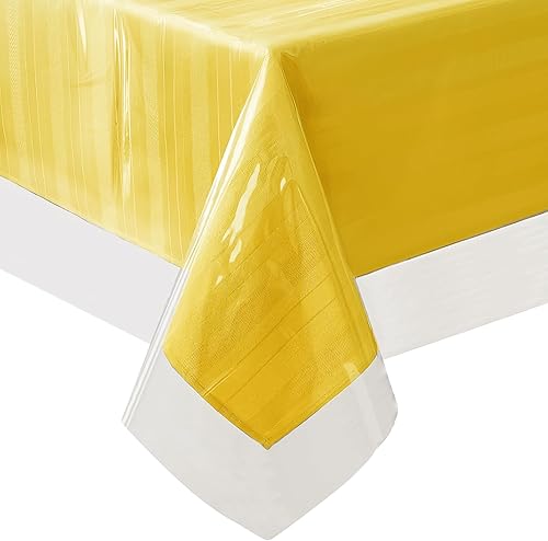 Fixwal Protector de plástico transparente de 54 x 54 pulgadas, mantel cuadrado de PVC 100% impermeable, a prueba de derrames de aceite, fácil de