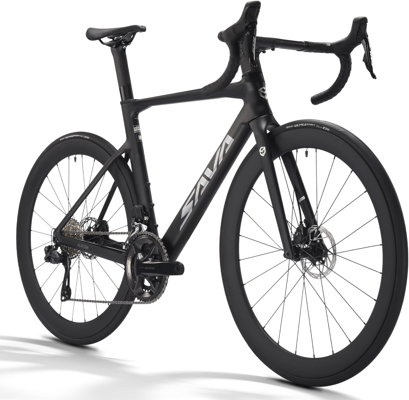 SAVADECK Carbon Road Bike, Lightweight 24-Speed Shifting Road Bicycle with Shimano 105 Di2 7170 Groupset, Carbon Frame with 700C Carbon Wheelset Disc Brake, Integrated Design Race Bikes for Adults