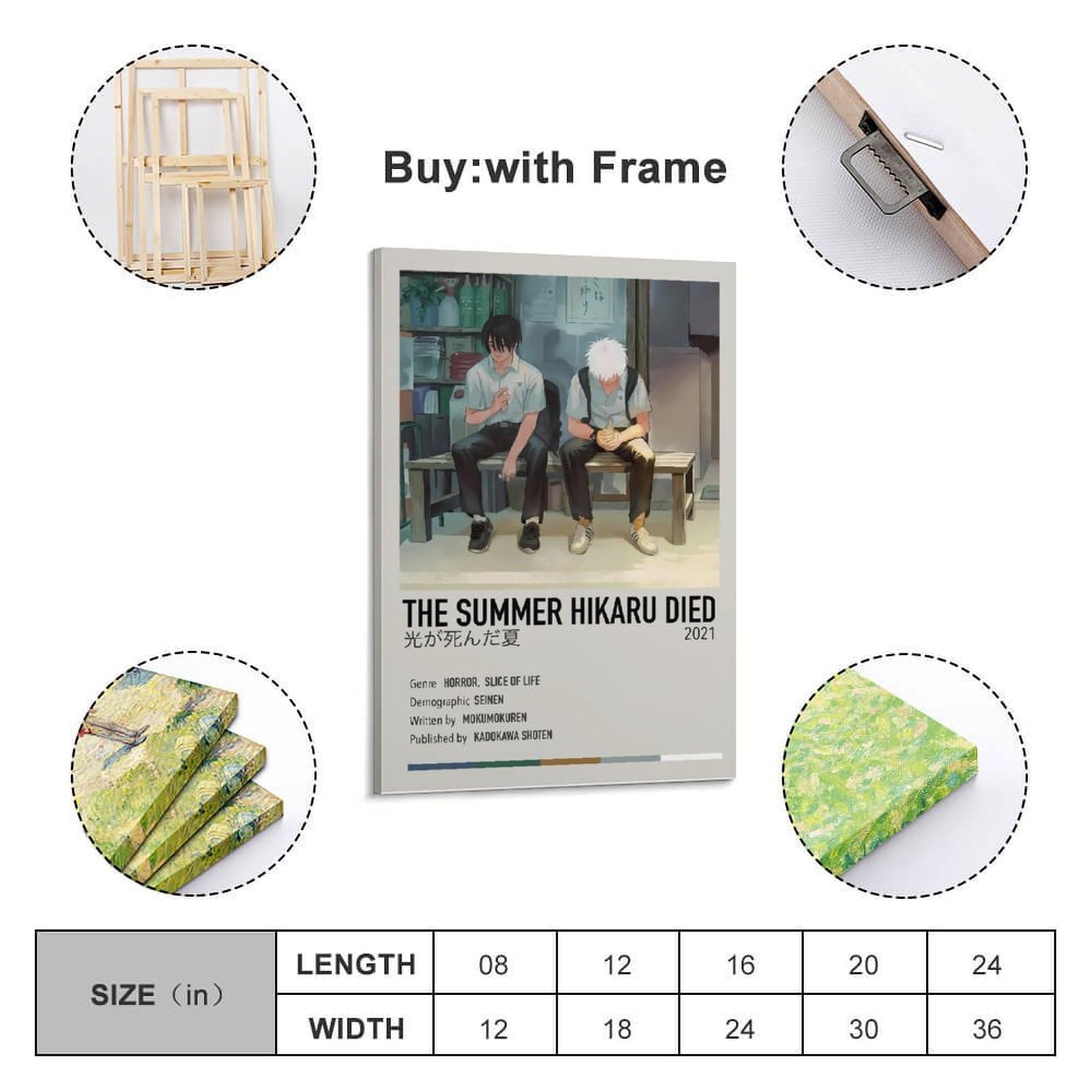 oksdjhrnn The Summer Hikaru Died Canvas Poster Decorative Poster