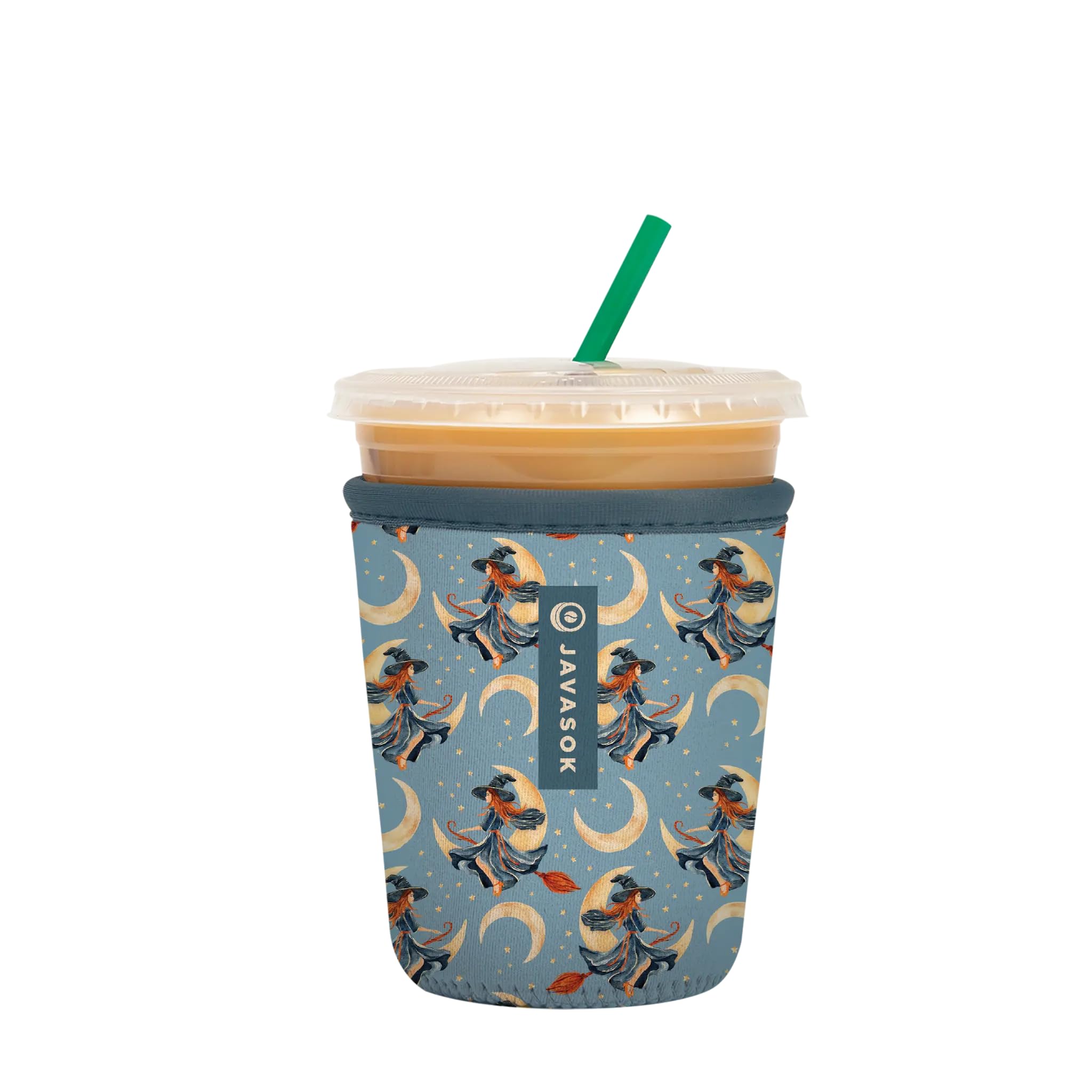 Sok It JavaSok Iced Coffee &amp; Cold Soda Insulated Neoprene Cup Sleeve (Witching Hour, Small: 16-20oz)