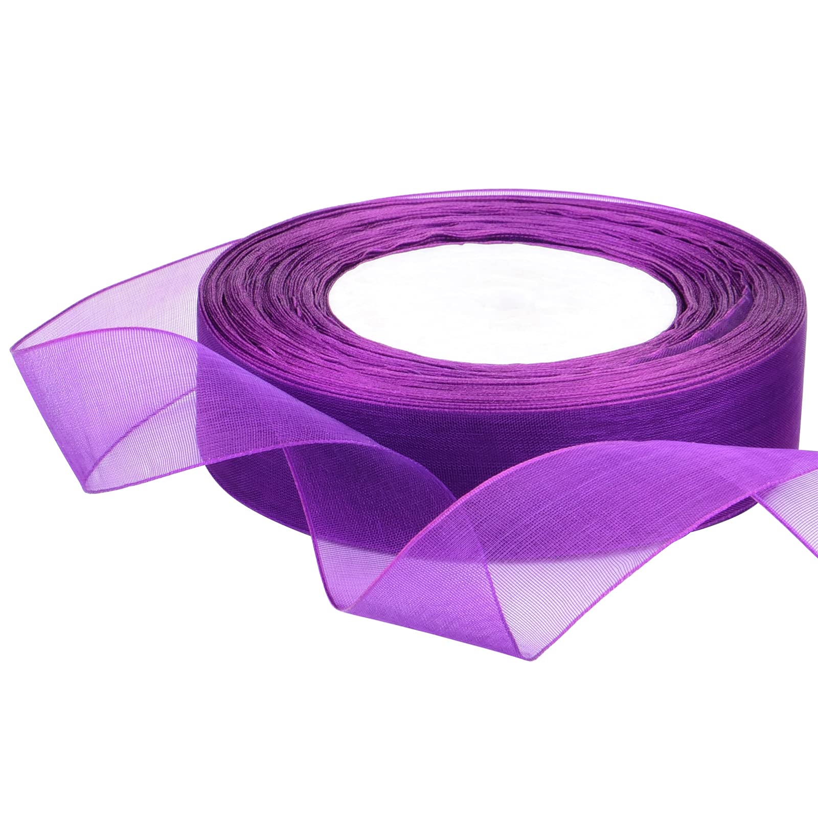 Hapeper Nastro Organza Trasparente 50 Metri - Larghezza 2,5 Cm - Colore Nero - Per Confezioni Regalo - 4