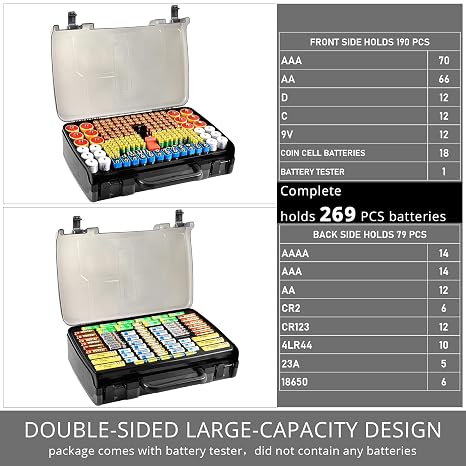 Battery Organizer and Toy Case Bundle