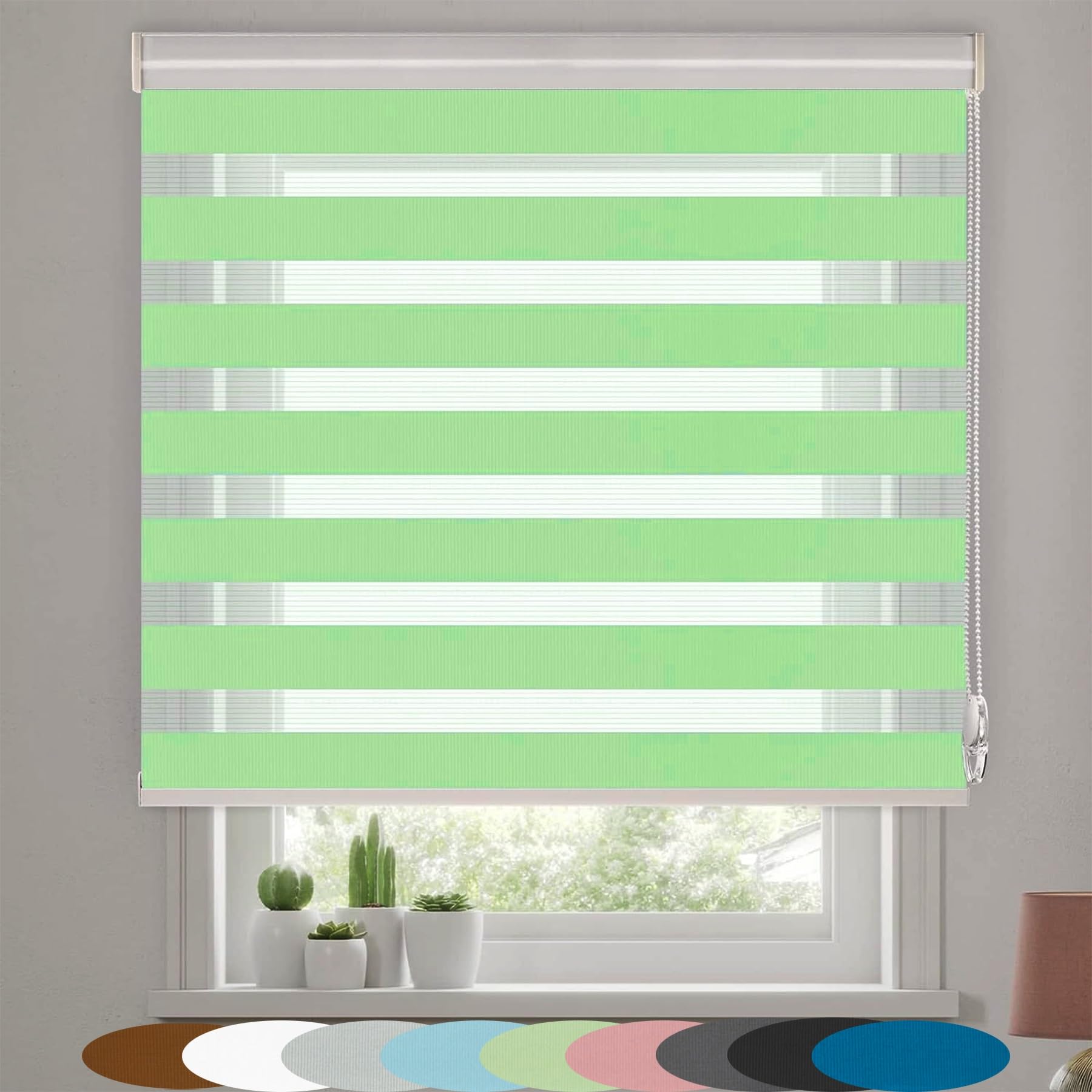 Roleta Dzień Noc Zebra 110 x 260 cm Ochrona UV Dwuwarstwowe Rolety Okienne Zebry Z Tkaniny Łatwy W Użyciu Do Sypialni, Różowy