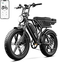 TST 1500W Peak Electric Bike for Adults - 30MPH Off-Road Ebike, 48V 15Ah Removable Battery, 7 Speeds, UL 2849 Certified, 20" Fat Tires