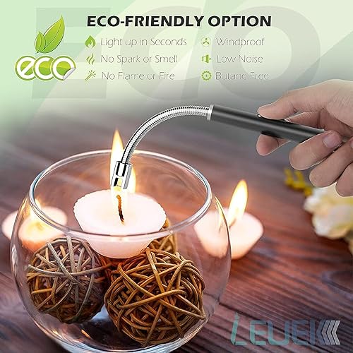 Miniatura 6 de Encendedor de velas, encendedor de arco de carga USB mejorado con cuello flexible de 360, velas de encendido adecuadas, estufas de gas, camping,