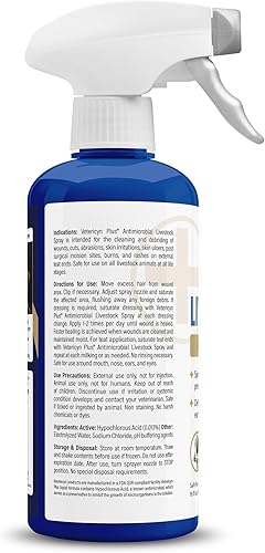 Miniatura 2 de Vetericyn Plus Livestock Utility Spray | Spray para el cuidado de heridas, spray para tetinas, limpiador dérmico, fórmula segura, no tóxica y libre