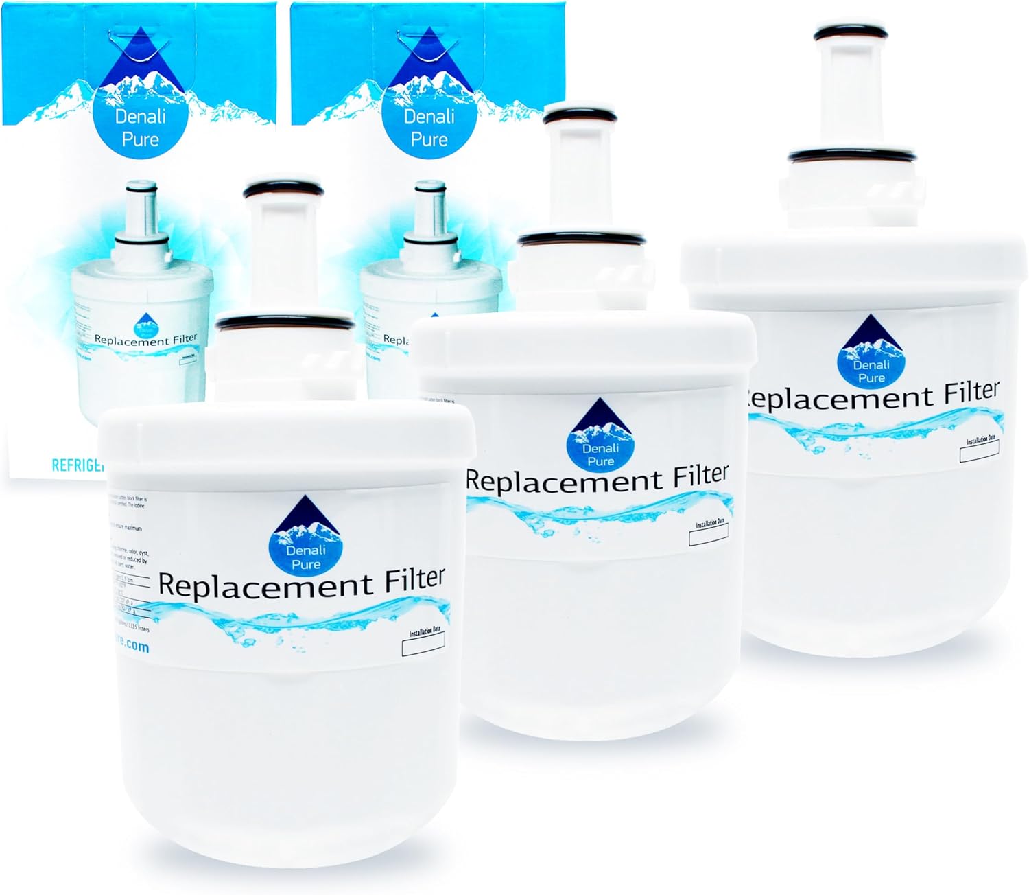 3-Pack Replacement for Samsung RS267 LABP Refrigerator Water Filter - Compatible with Samsung DA29-00003G, Samsung DA29-00003B, Samsung DA29-00003A Fridge Water Filter Cartridge