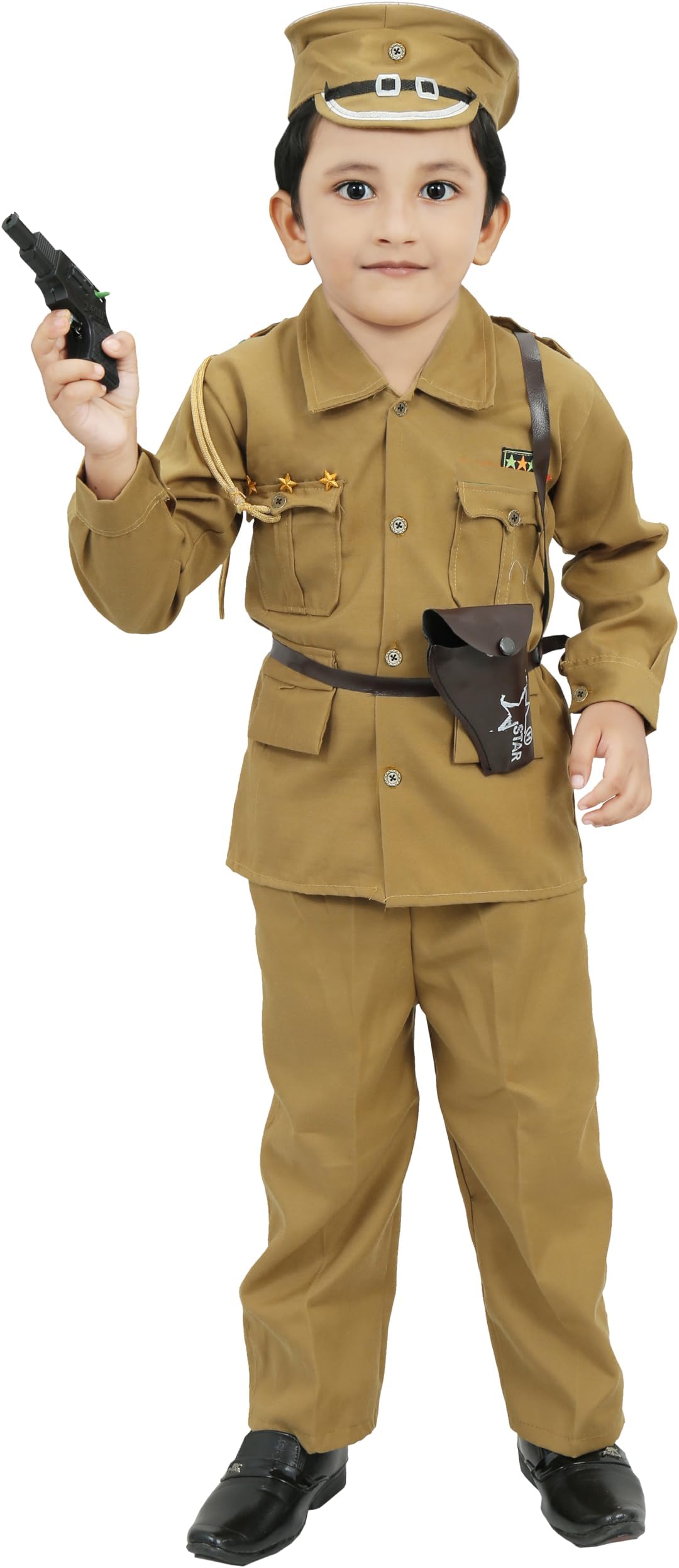 Chandrika Kids khakhi police Costume Dress For Boys (5-6 Years)