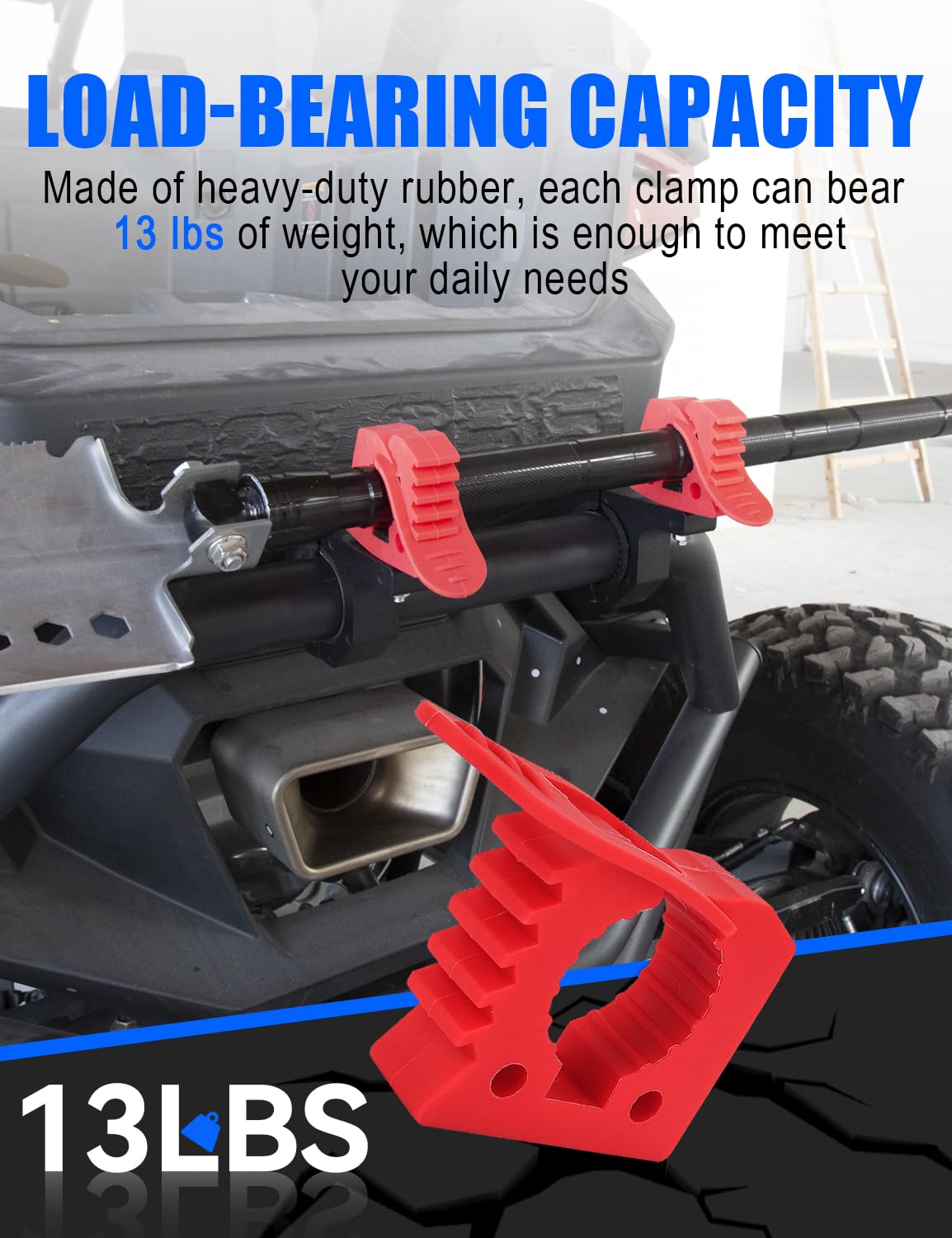 4 PCS Shovel Holders for 1-1/5 inch to 1-1/2 inch Tools, Red — Amazon image 7
