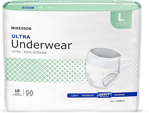 Vista 26 de MCK83733100, McKesson Ultra, ropa interior absorbente para adultos, elástico, tamaño extragrande, desechable, gran absorción