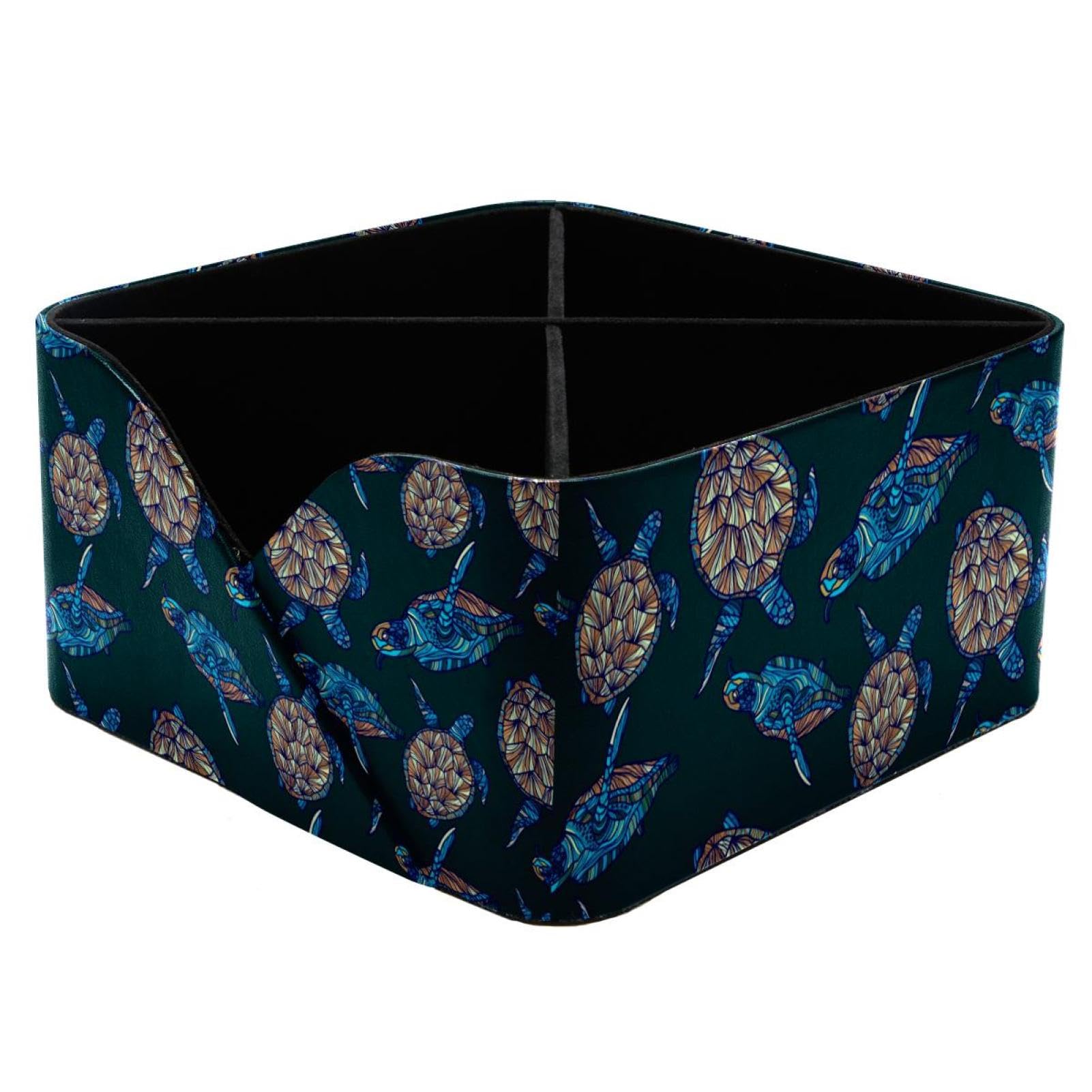 Organiseur de bureau bleu tortue de mer porte-crayons pot de rangement fournitures maison