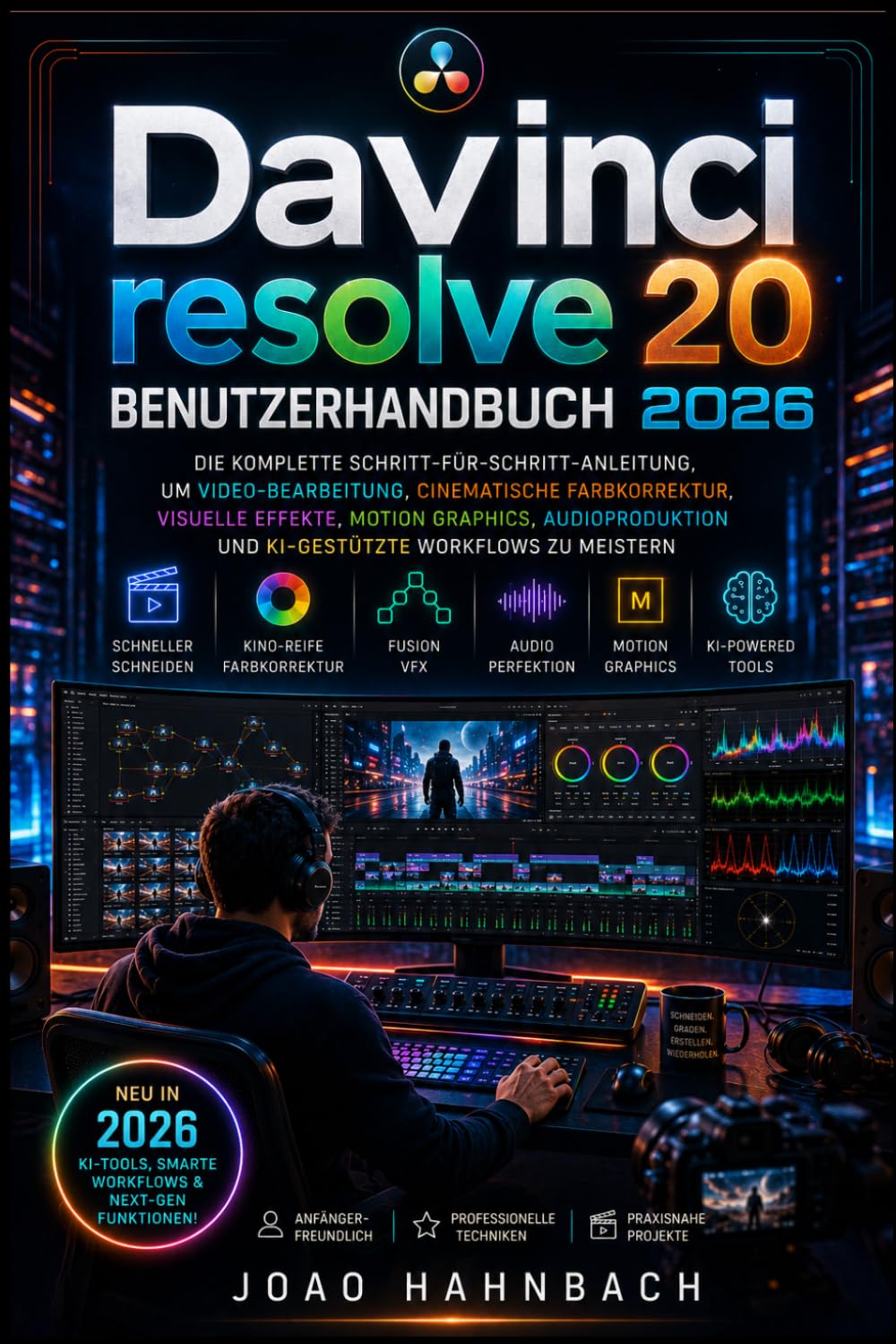 DaVinci Resolve 20 Benutzerhandbuch 2026: Lernen Sie professionelle Videobearbeitung, Farbkorrektur, visuelle Effekte und Audiomischung mit den ... Schritt für Anfänger und Fortgeschrittene.