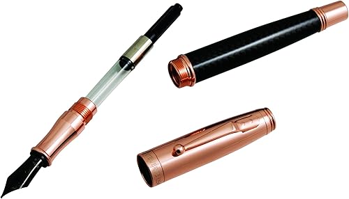 Miniatura 2 de Monteverde Invincia Pluma estilográfica de oro rosa, punta ancha (MV40062B)