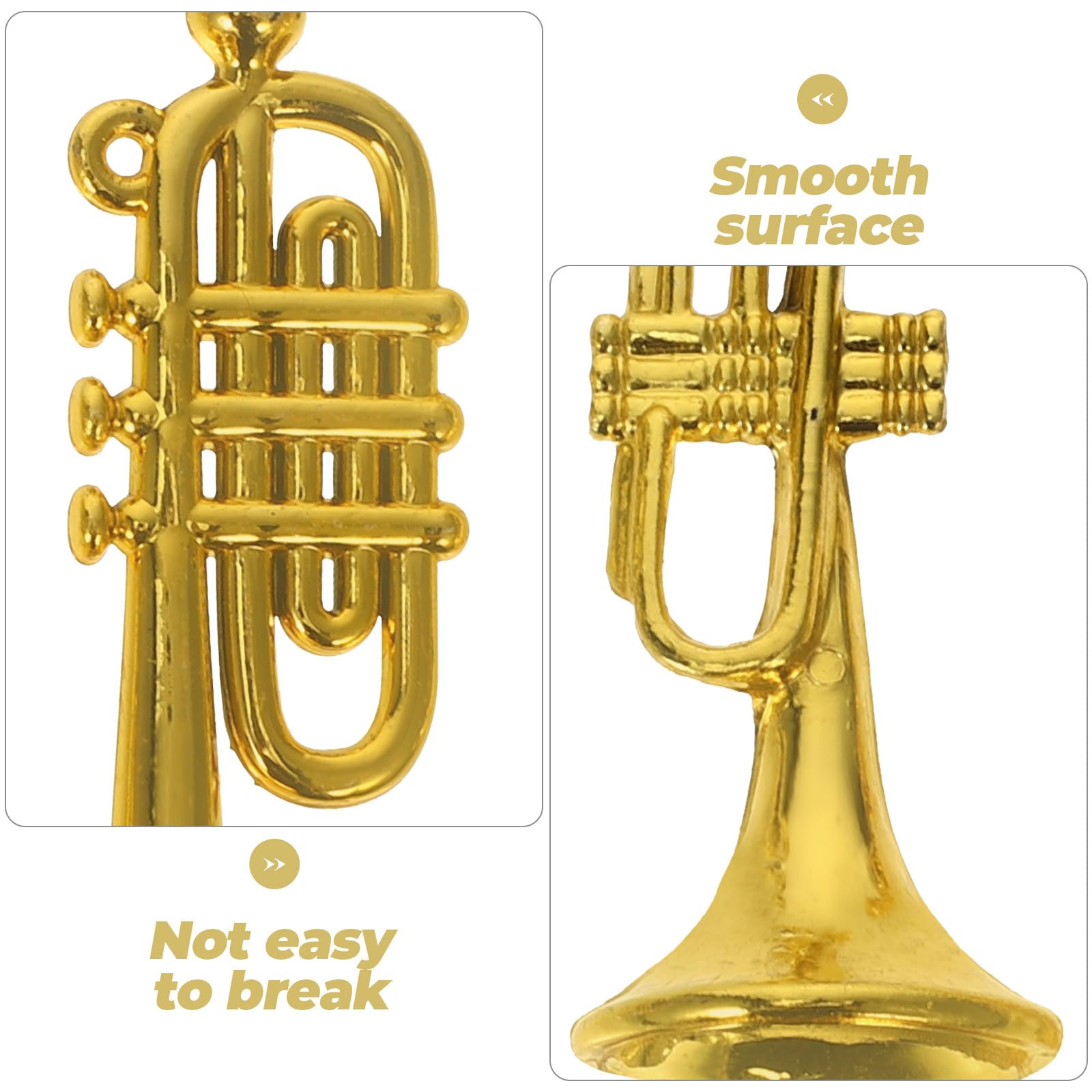 Abaodam Lot de 4 instruments de saxophone miniature pour maison de poupée, design vintage, en plastique sûr pour décoration de chambre de photographie, accessoires de poupée