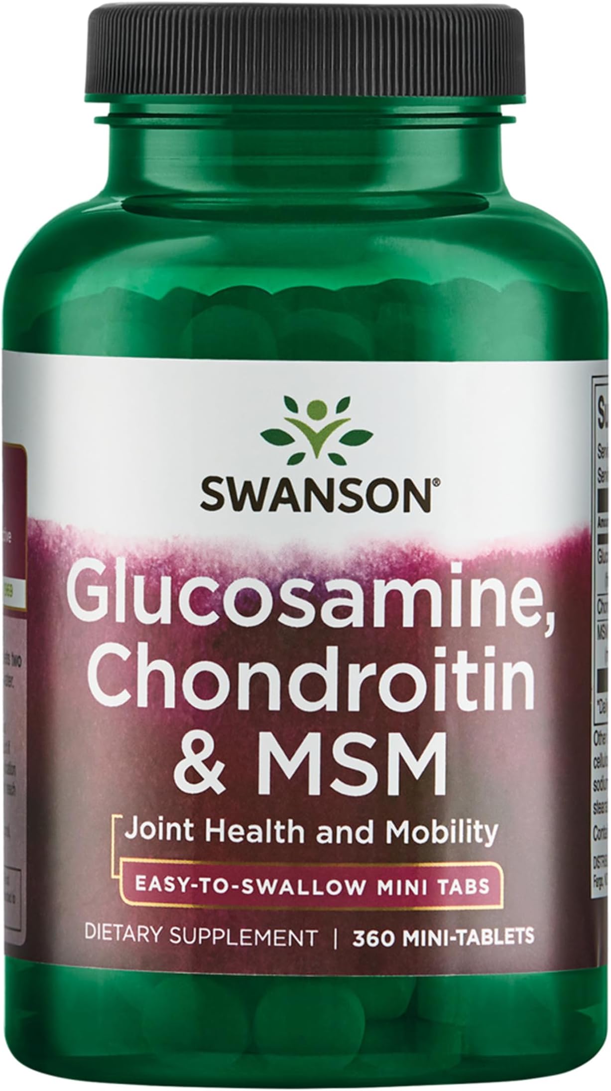 Swanson Glucosamine, Chondroitin & MSM, 360 Mini-Tablets