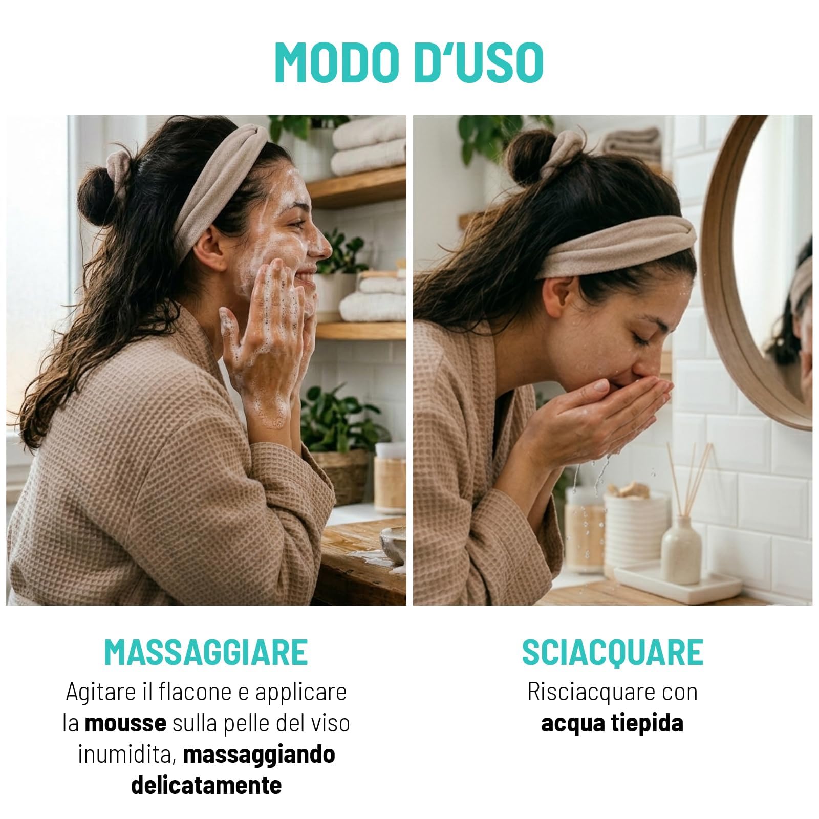 Equilibra, Aloe Ialuronica Mousse Detergente Viso, con Succo di Aloe, Acido Ialuronico ai 3 Pesi Molecolari e Centella Asiatica, Doppia Detersione, per Pelli Sensibili, Clinicamente Testata, 150ml