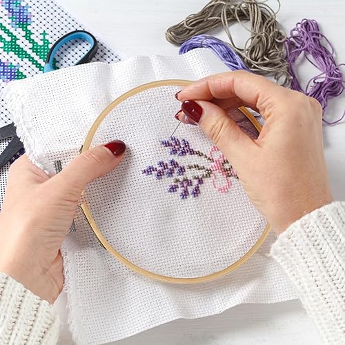 Miniatura 5 de 20 aros de bordado de bambú de 4 pulgadas, anillos de punto de cruz de bambú ajustables de 4 pulgadas a granel para costura, costura y manualidades,