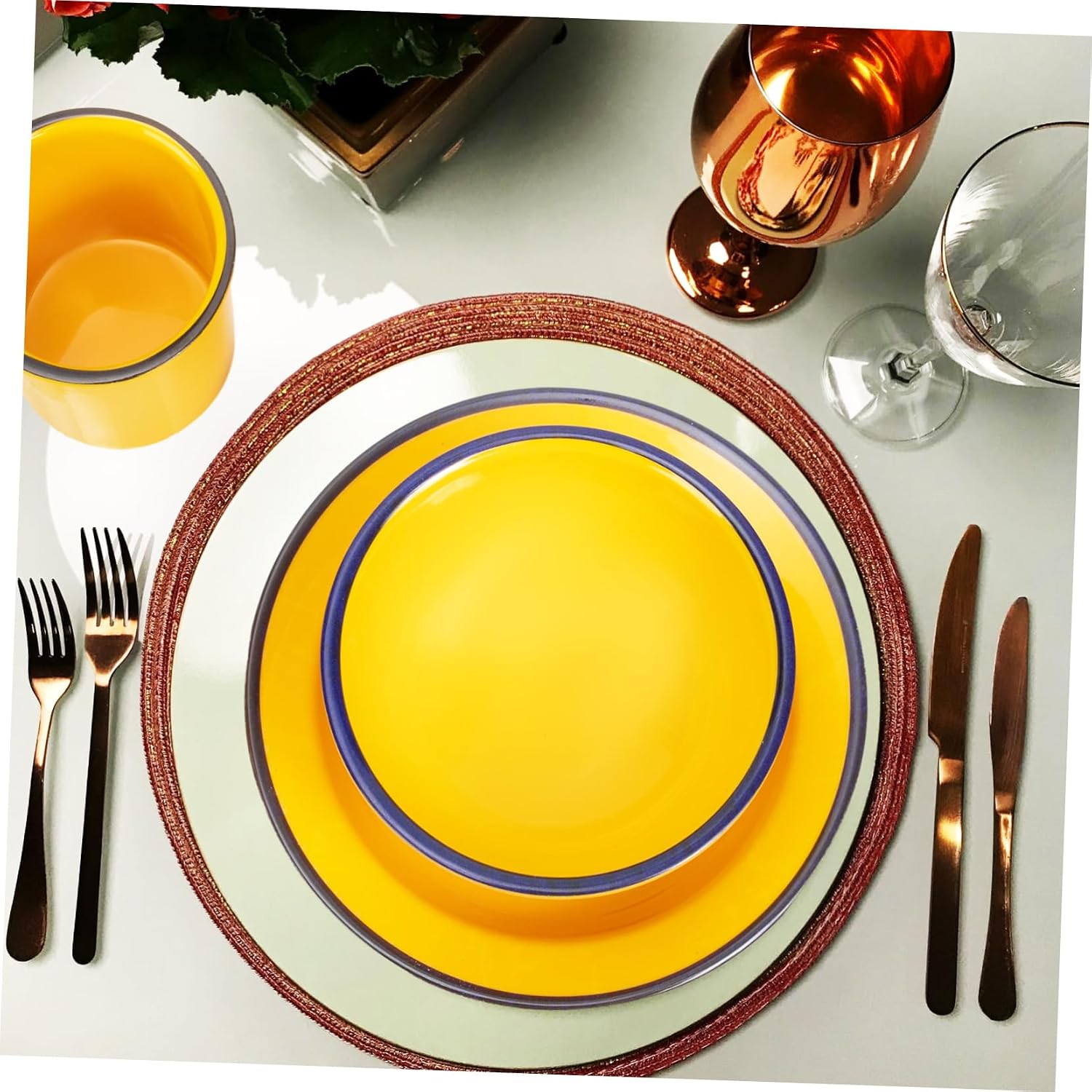 Restaurant Dinnerware Bowl Kit Melamine Easy Clean Xmas image 2