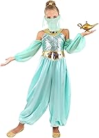 Vista 2 de Disfraz de genio místico para niñas