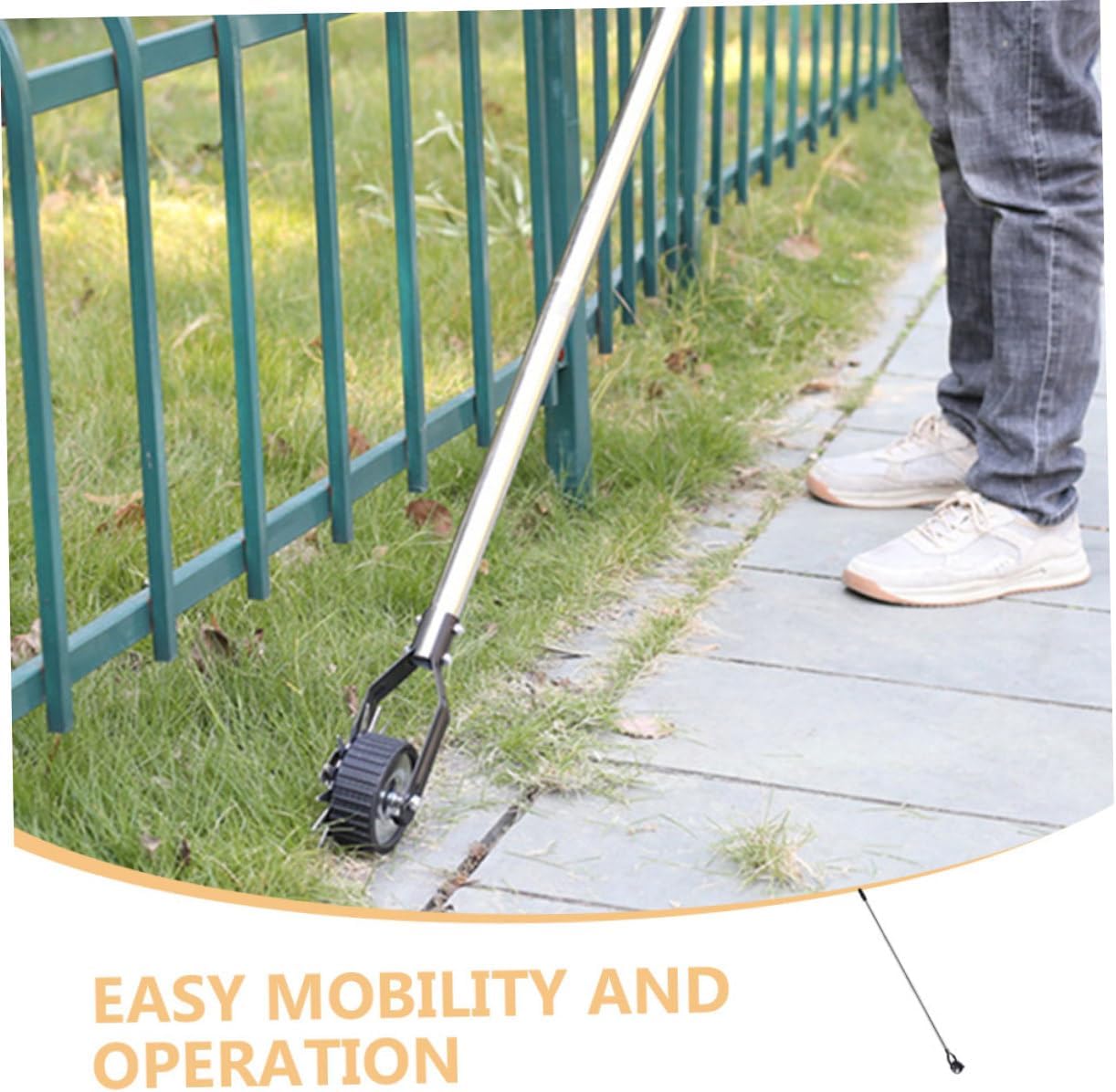 YARNOW Wheel Rotary Metal Edger Lawn Mower Accessories Landscaping Edging Garden Trimmer Fittings Manual Lawn Edger