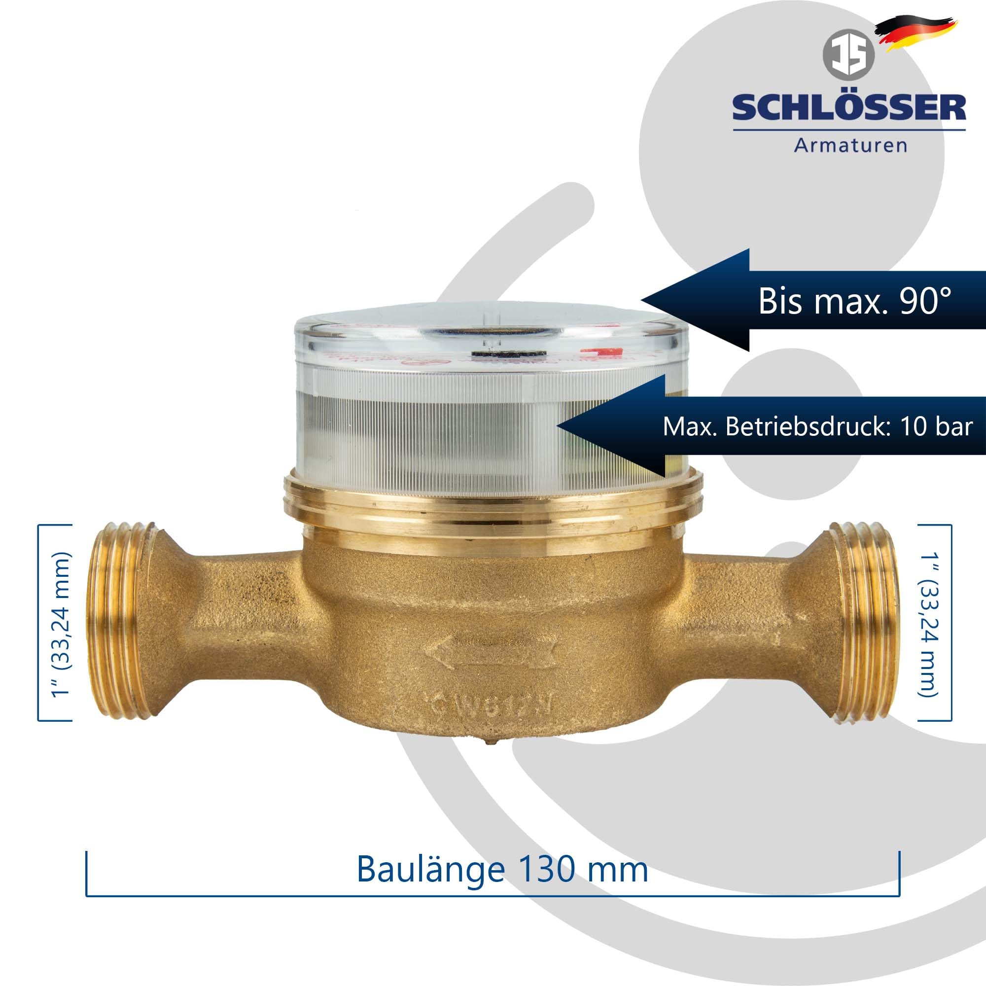 Image secondaire de Compteur d'eau Schlösser Armaturen ETW 130 mm - 1