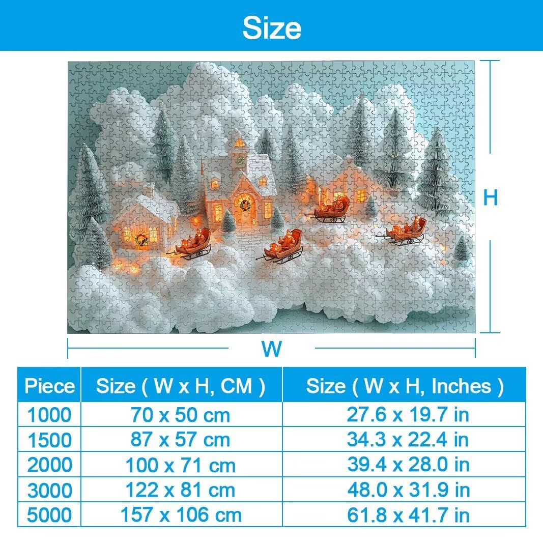Puzzle 5000 Piezas, Puzzle Navidad de Madera para Adultos, Regalos -2642