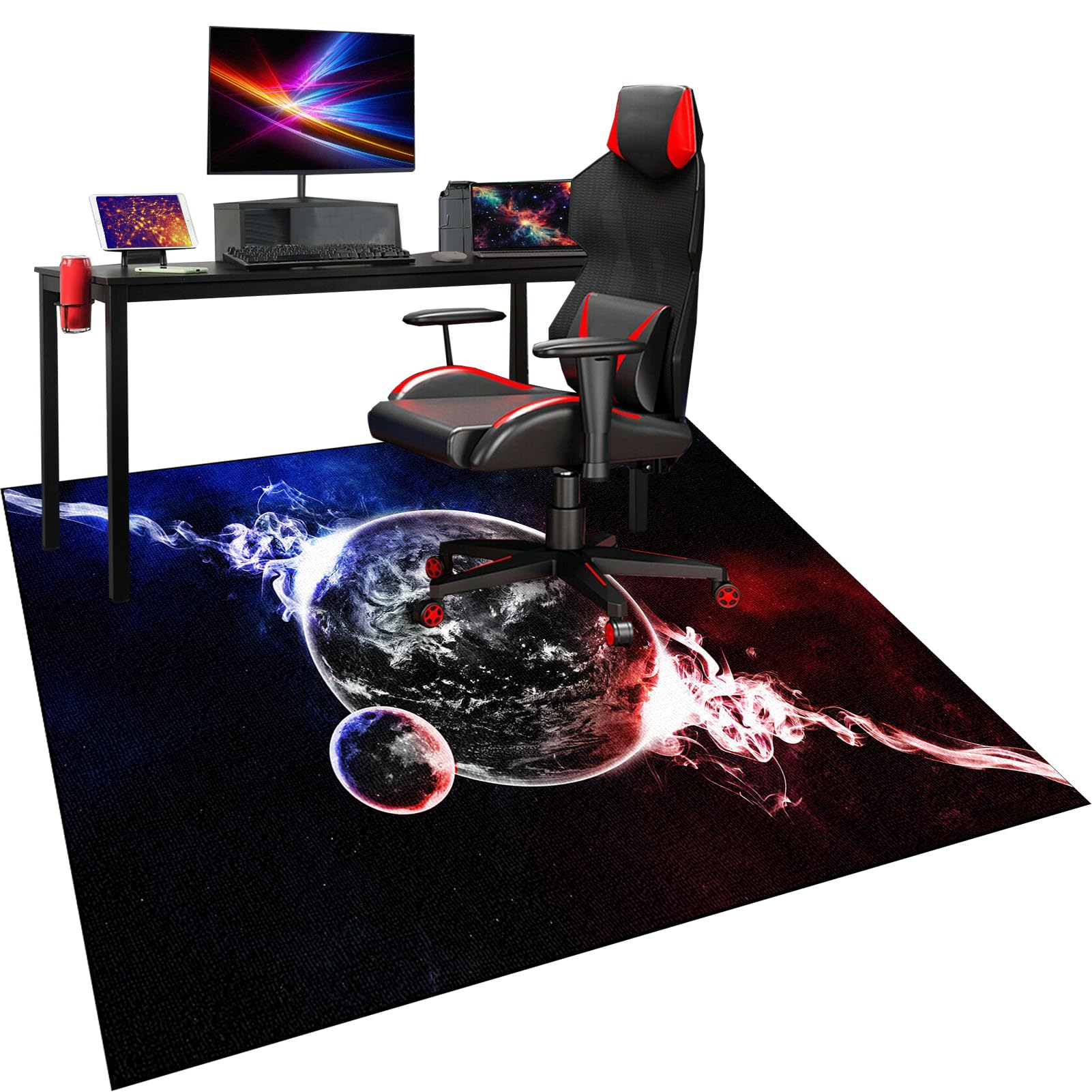 Tappeto Sedia Gaming, Ufficio Protettore del Pavimento Protezione Parquet e Pavimenti Duri, Antiscivolo, Tappetino Protettivo per Pavimenti Duri, Tappeto Salvapavimento per Home Office 180 x 200 cm